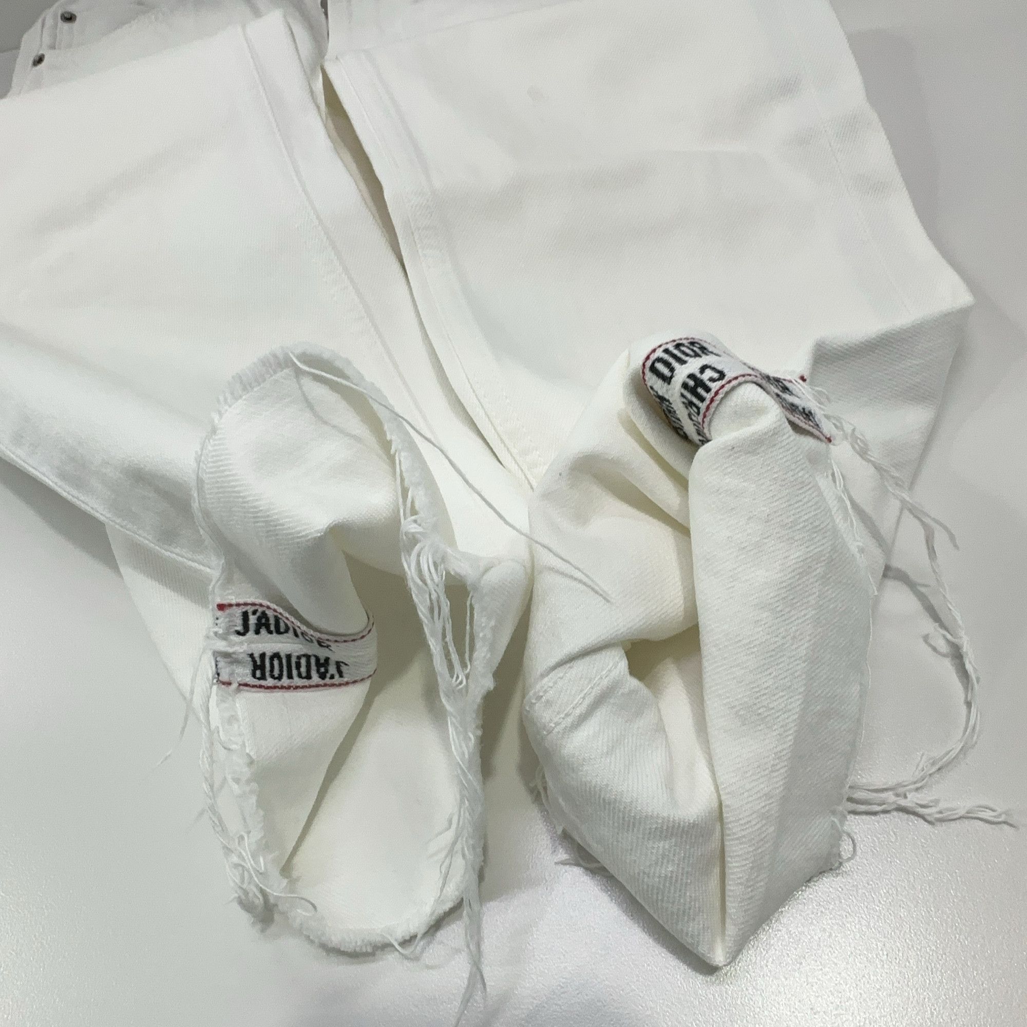 Dior Dior White Straight Leg Denim Jeans Size 32 Size 24" / US 00 / IT 34 - 9 Thumbnail