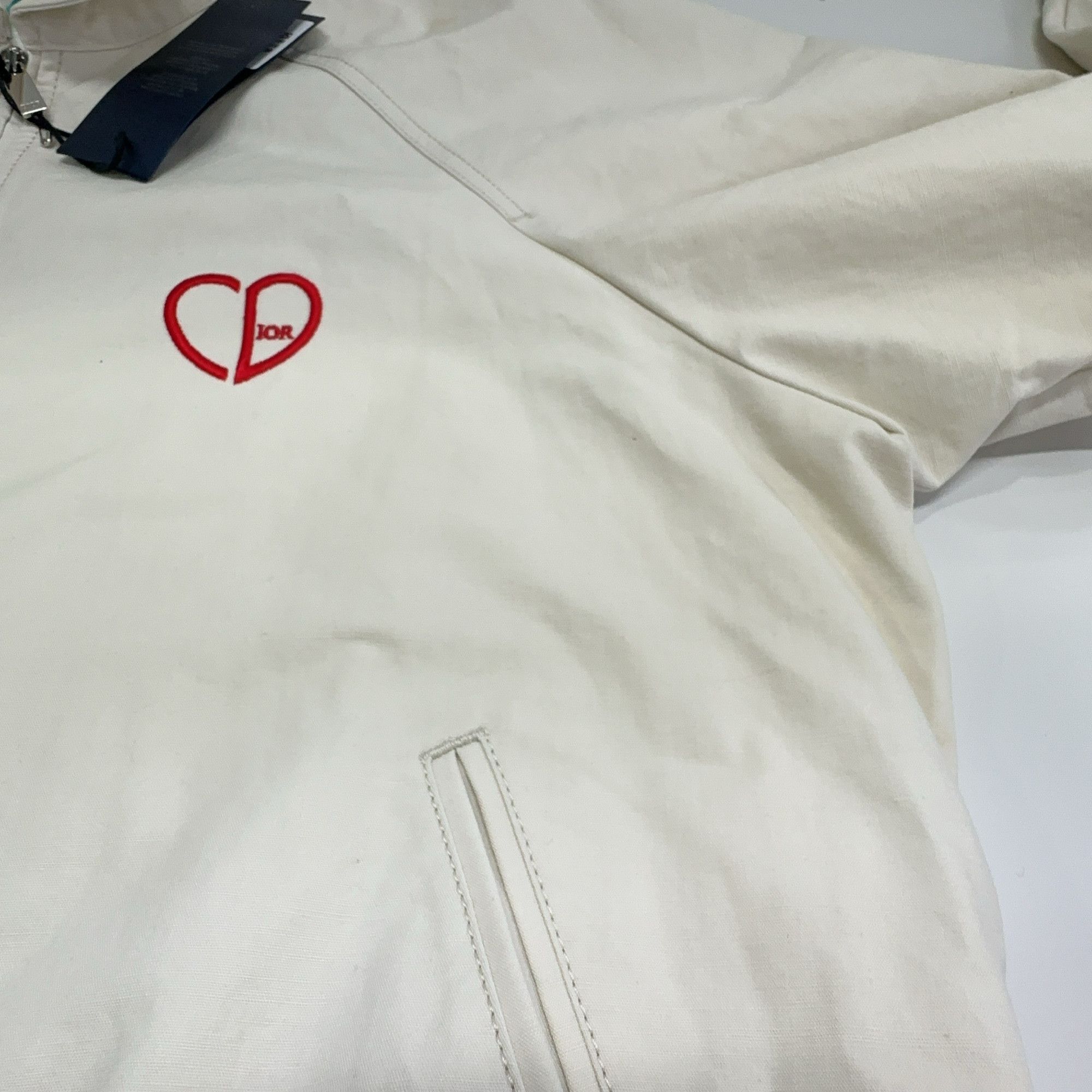 Dior Dior Heart Logo Embroidered Zip Jacket Size 52 Size US L / EU 52-54 / 3 - 10 Thumbnail