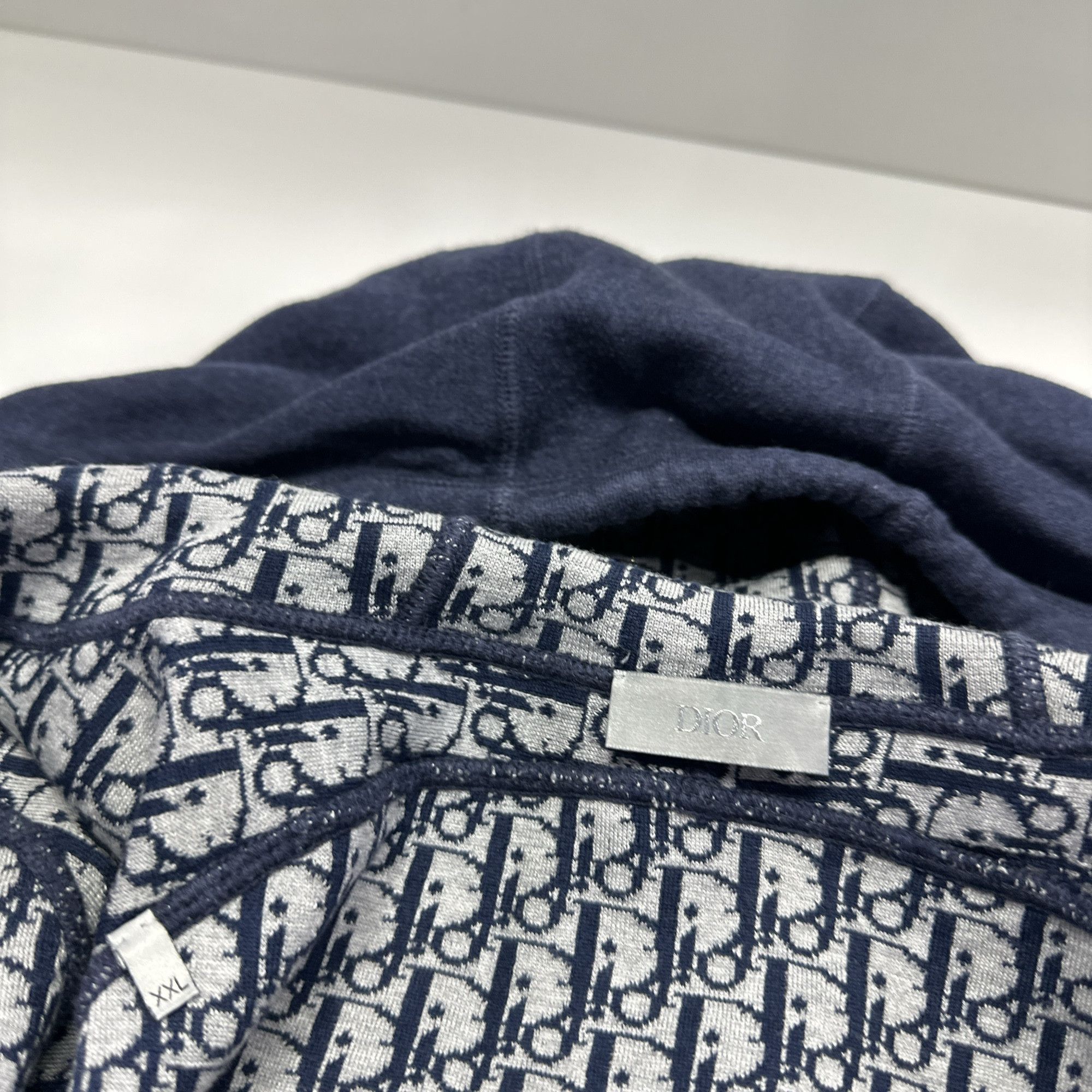 Dior Dior Oblique Lining Cotton Cashmere Zip Hoodie XXL Size US XXL / EU 58 / 5 - 3 Thumbnail