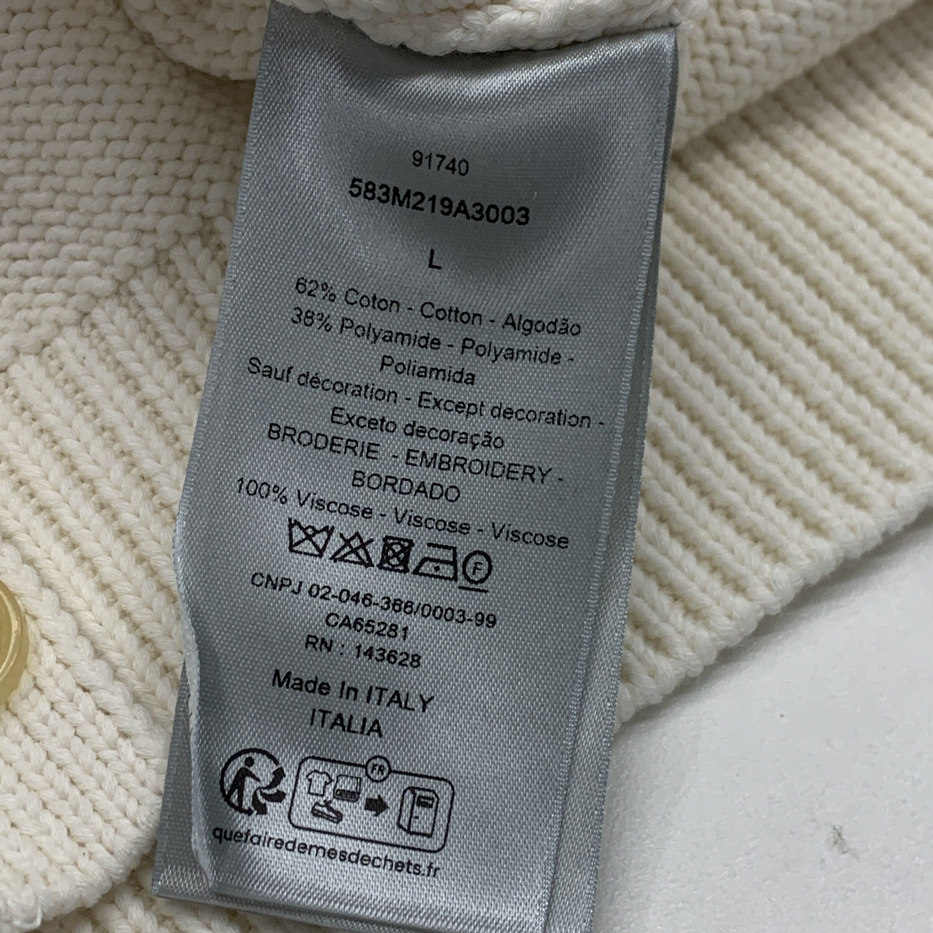 Dior Dior x Hylton Nel Logo Knit Cardigan Size L Size US L / EU 52-54 / 3 - 5 Thumbnail