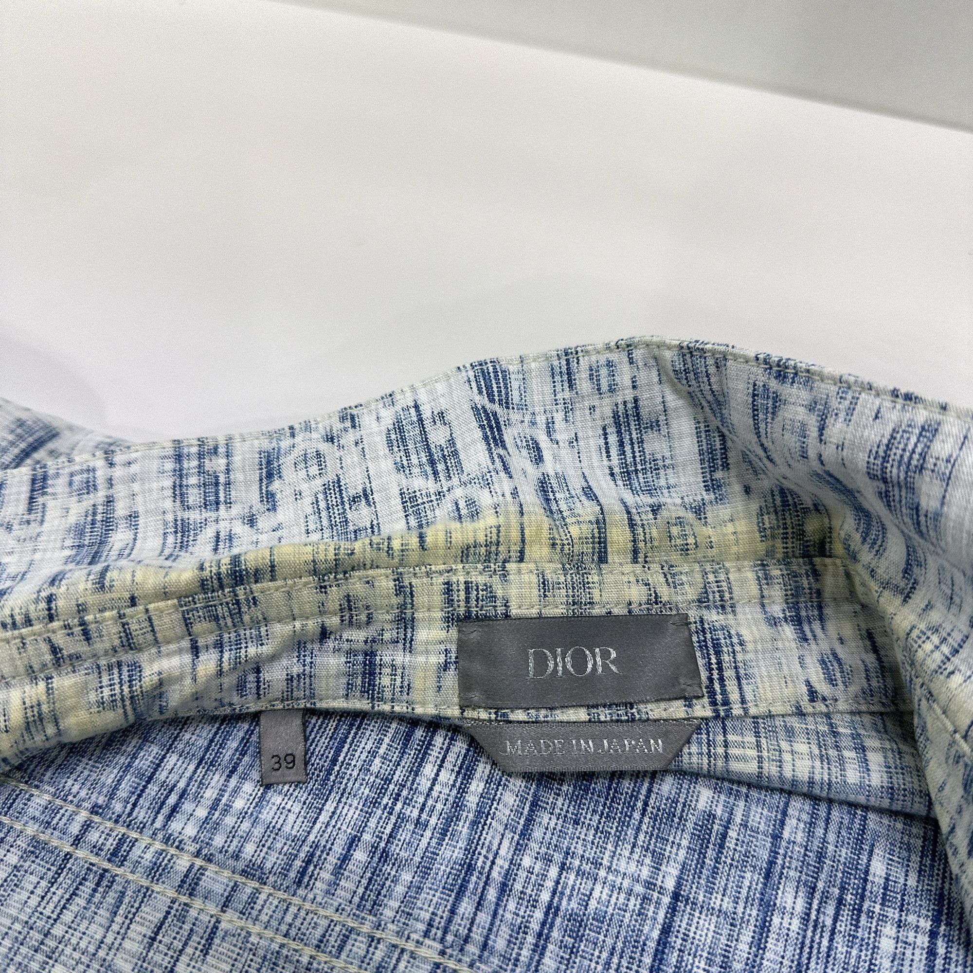 Dior Dior Oblique Kasuri Denim Shirt Size 39 Size US M / EU 48-50 / 2 - 3 Thumbnail