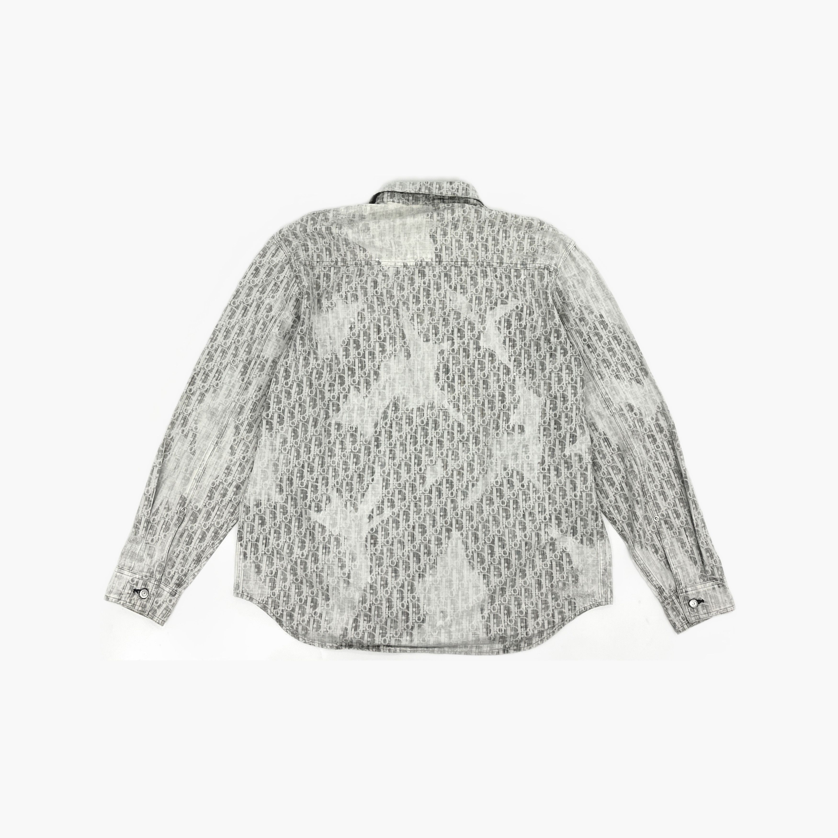 Dior Dior FW21 Oblique Monogram Distressed Shirt 42 Size US XS / EU 42 / 0 - 2 Thumbnail