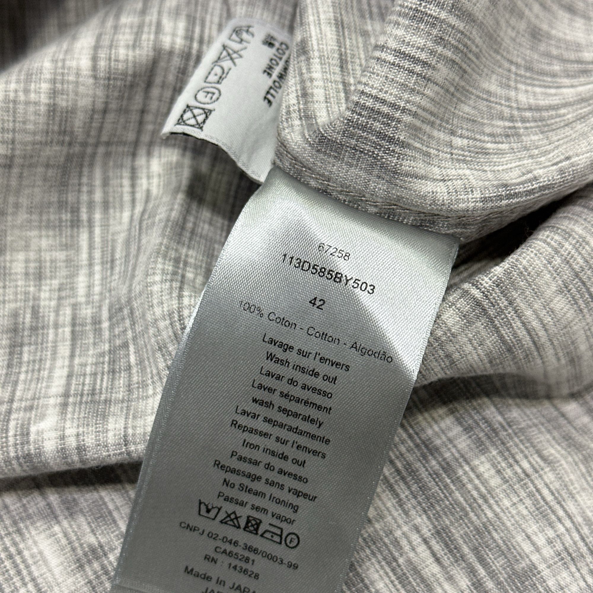 Dior Dior FW21 Oblique Monogram Distressed Shirt 42 Size US XS / EU 42 / 0 - 5 Thumbnail