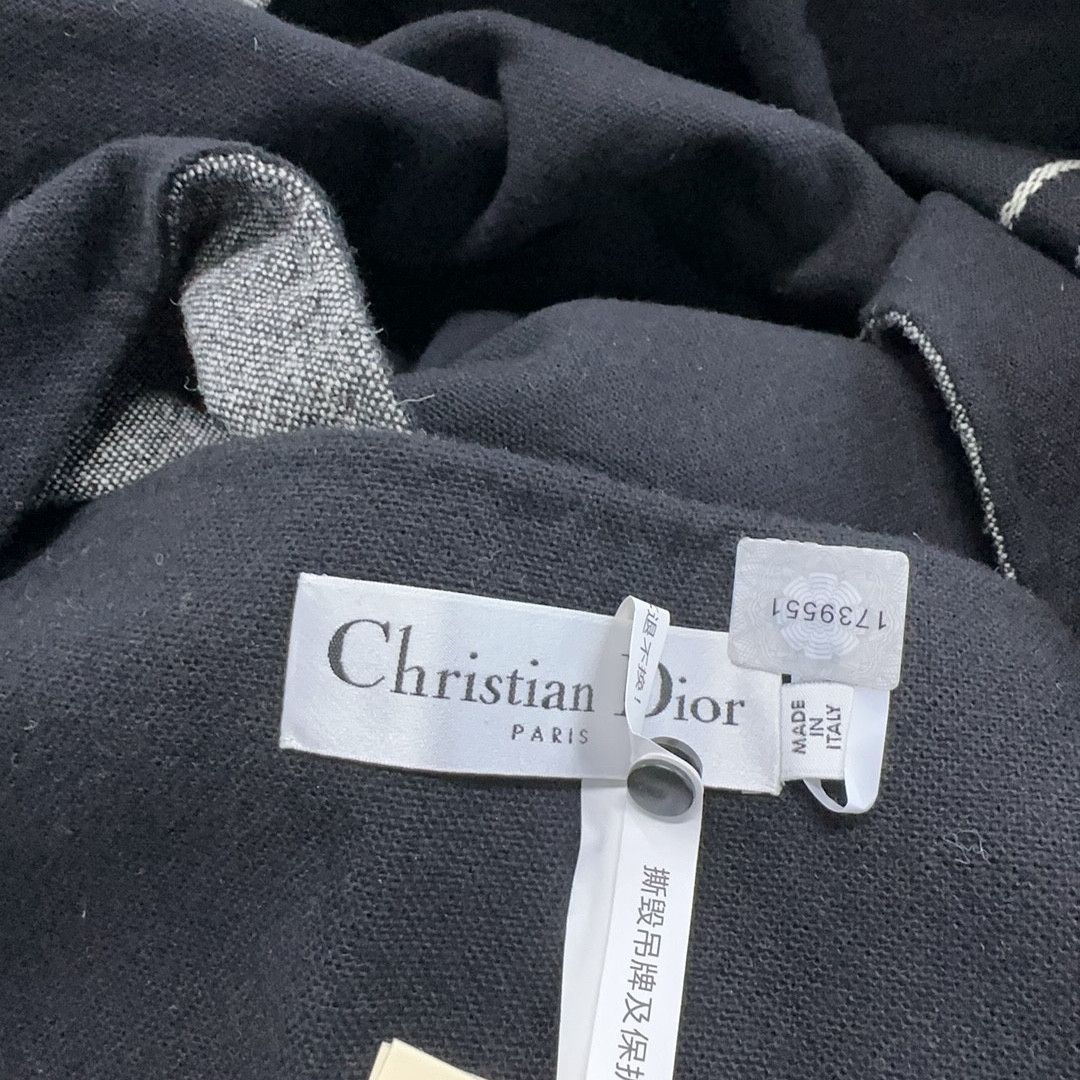 Dior Dior Striped Logo Wool Cape Size M Size US M / EU 48-50 / 2 - 4 Thumbnail