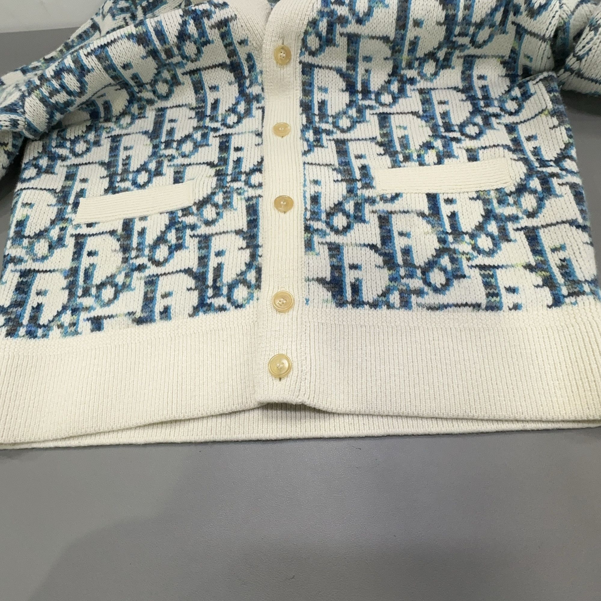 Dior Dior Oblique Jacquard Knit Cardigan Size L Size US L / EU 52-54 / 3 - 5 Thumbnail