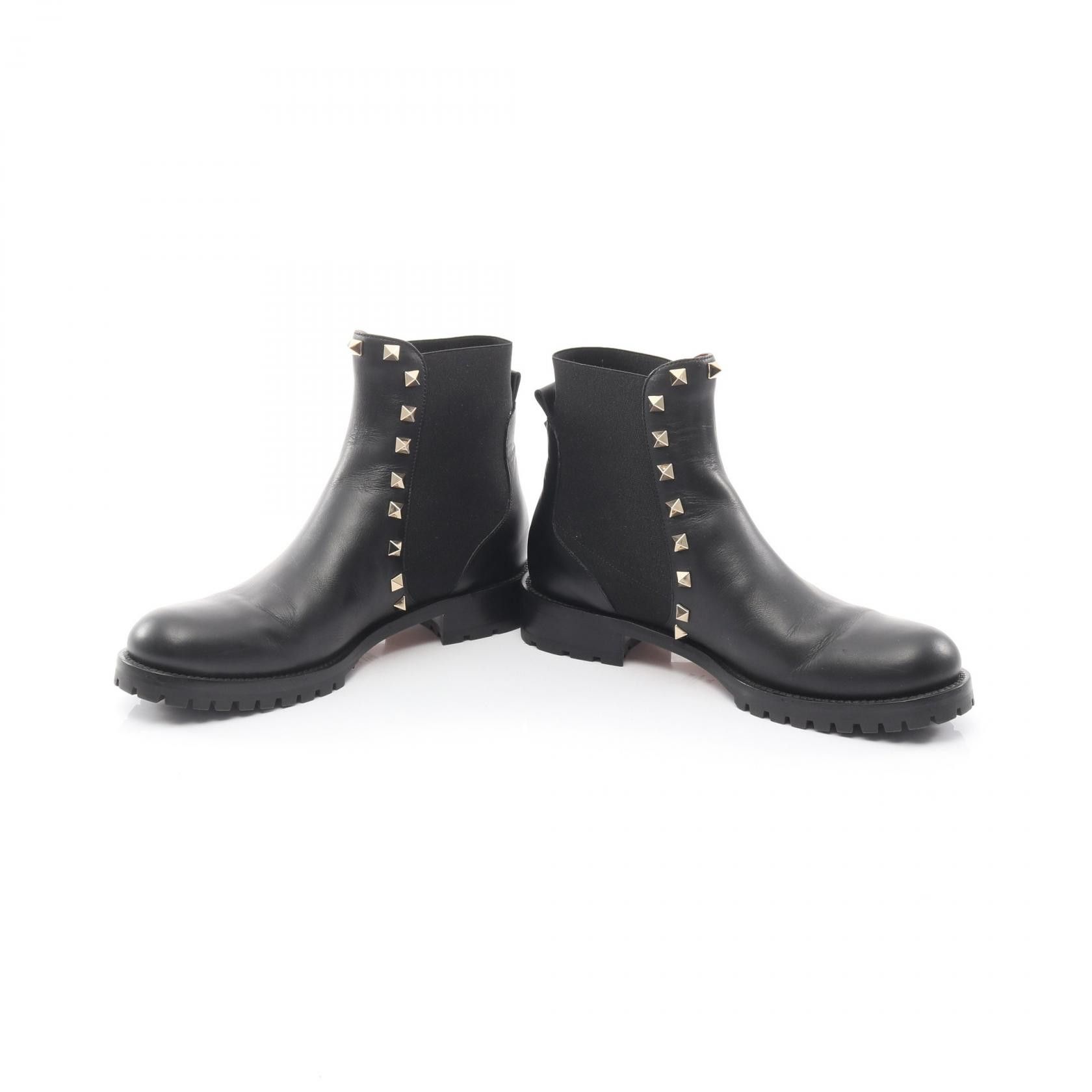 Valentino Valentino Valentino Garavani Rockstud Leather Boots Leather Shoes DUTY FREE for USA Size ONE SIZE - 3 Thumbnail