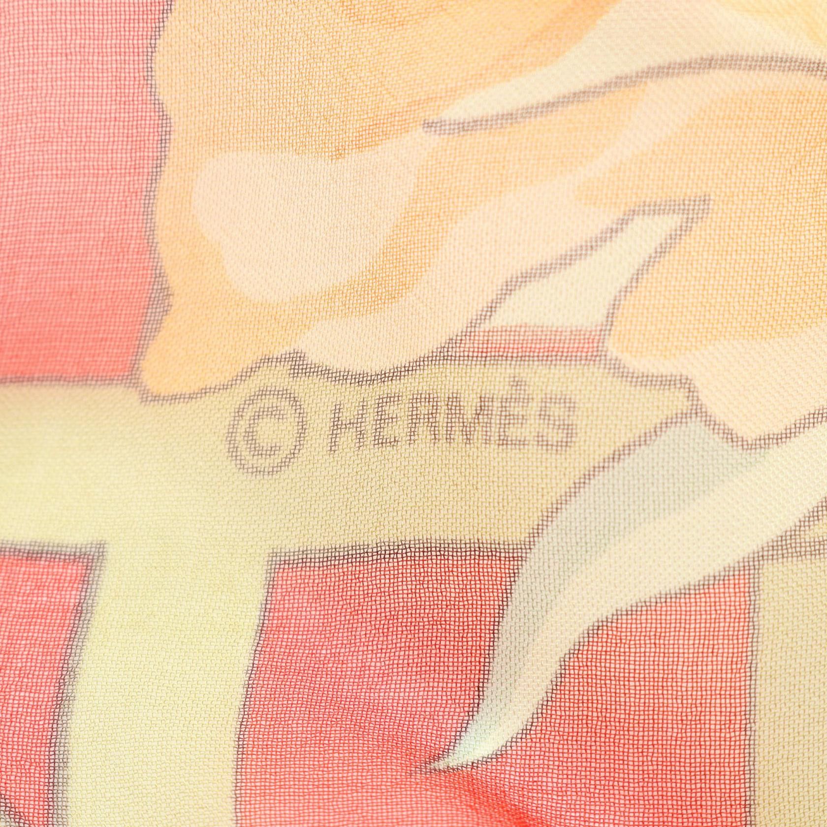 Hermes Hermes Hermes Carre140 Mousseline ROSERAIE Silk Scarf Textile Scarf DUTY FREE for USA Size ONE SIZE - 3 Thumbnail