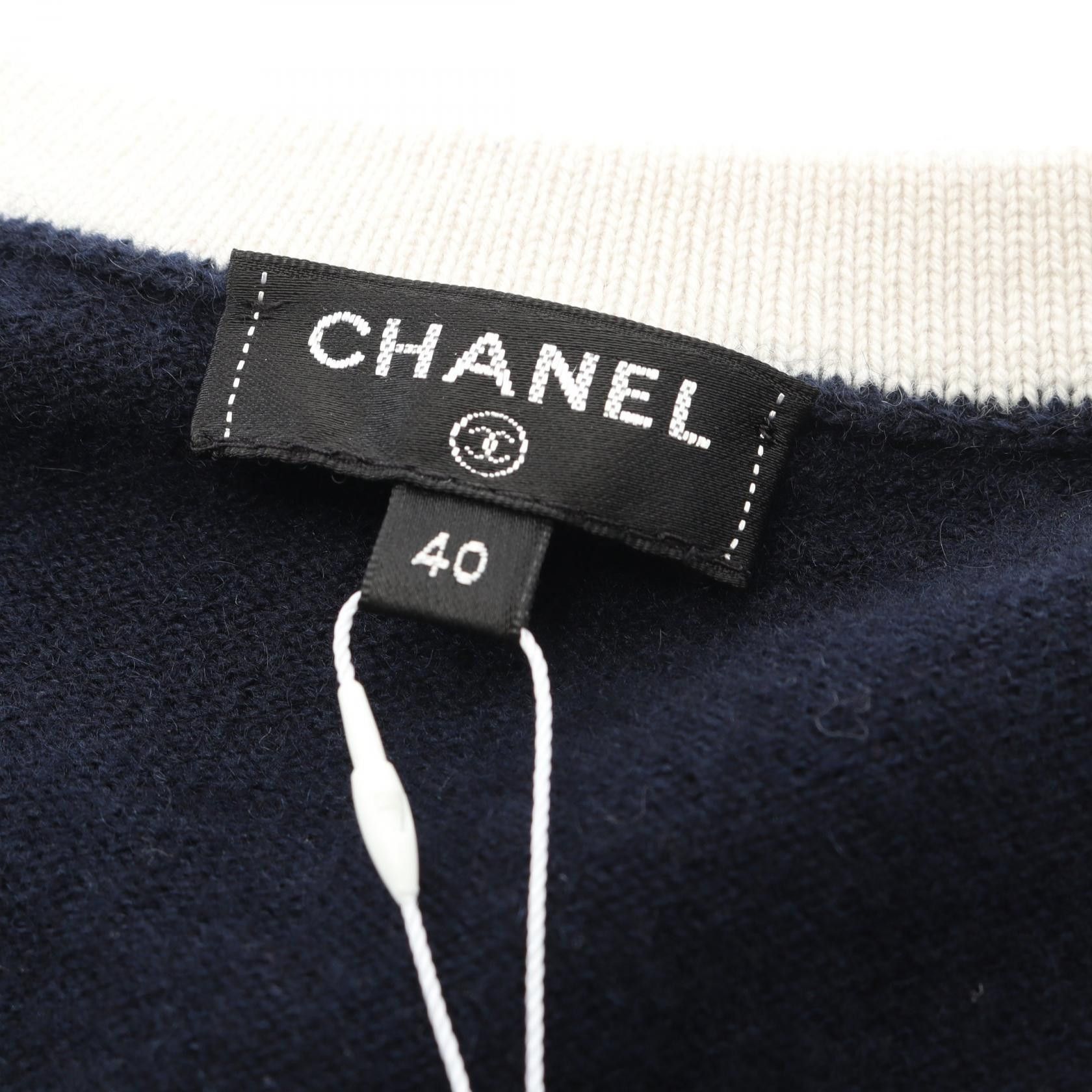 Chanel Chanel Chanel Coco Mark Button Cashmere Top Textile Tops DUTY FREE for USA Size ONE SIZE - 3 Thumbnail