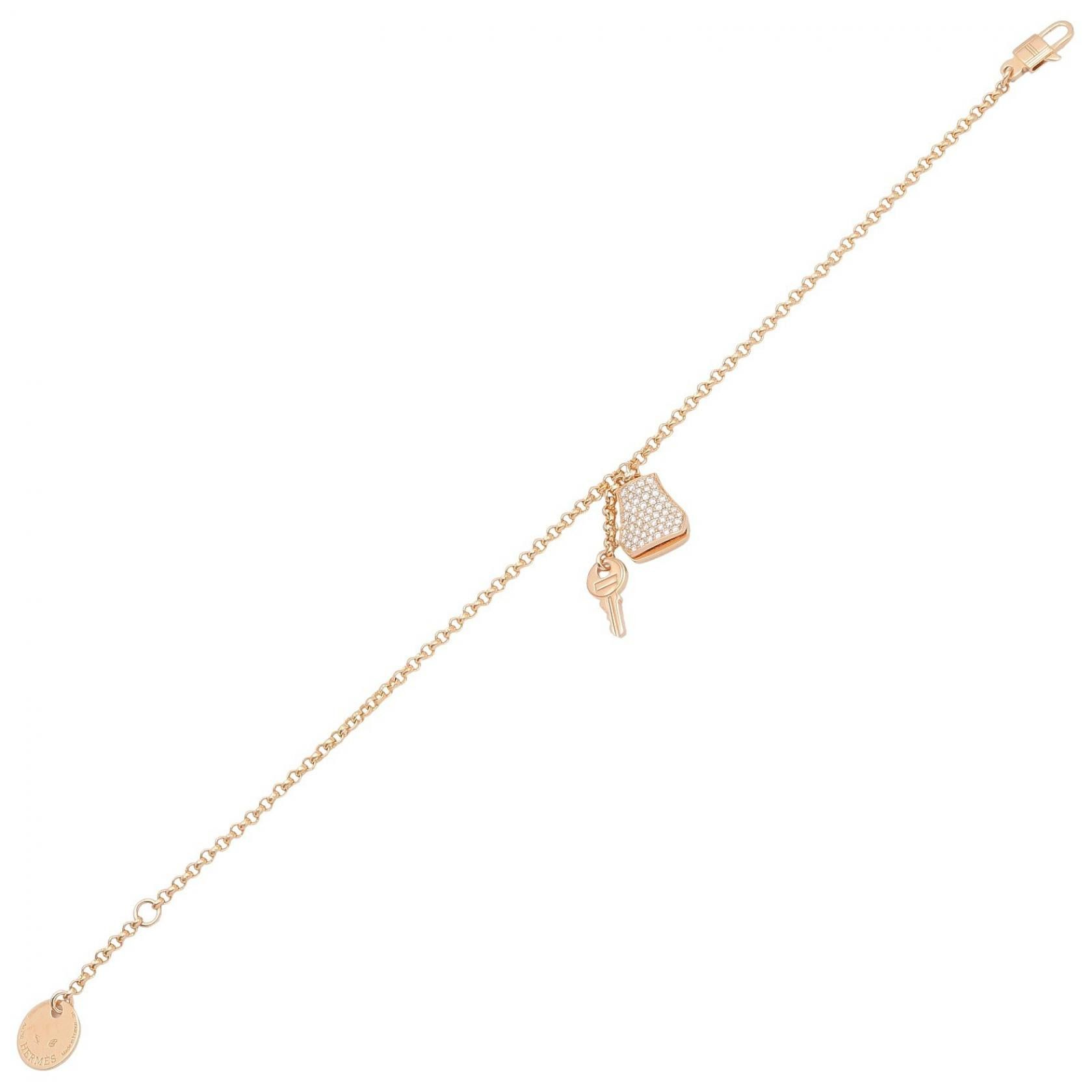 Hermes Hermes Hermes Kelly Clochette Small Bracelet PM Au750 Diamond Bracelet Precious Metal Bracelet DUTY FREE for USA Size ONE SIZE - 3 Thumbnail