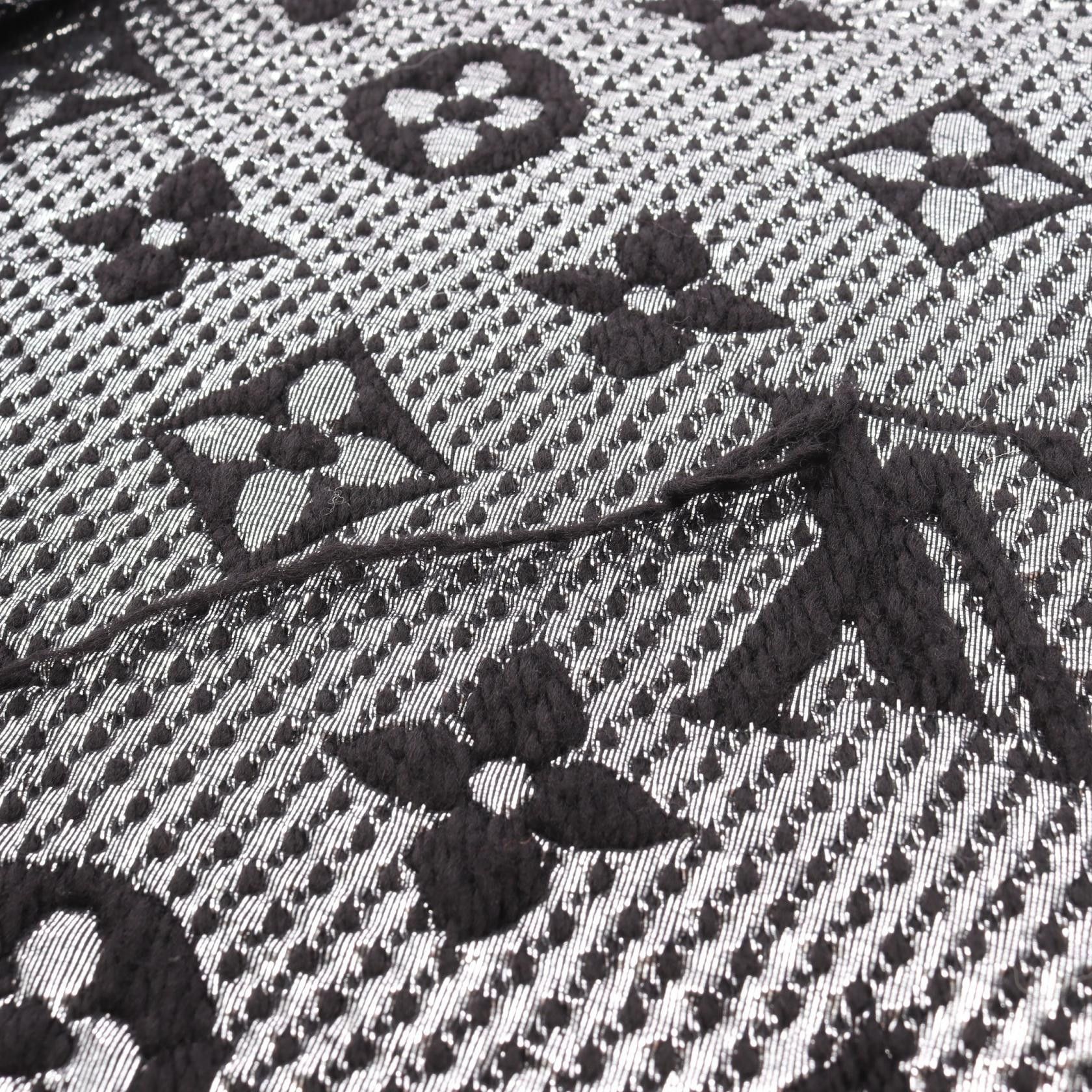 Louis Vuitton Louis Vuitton Louis Vuitton Echarpe Logomania Shine Wool Silk Scarf Textile Scarf M75833 DUTY FREE for USA Size ONE SIZE - 3 Thumbnail
