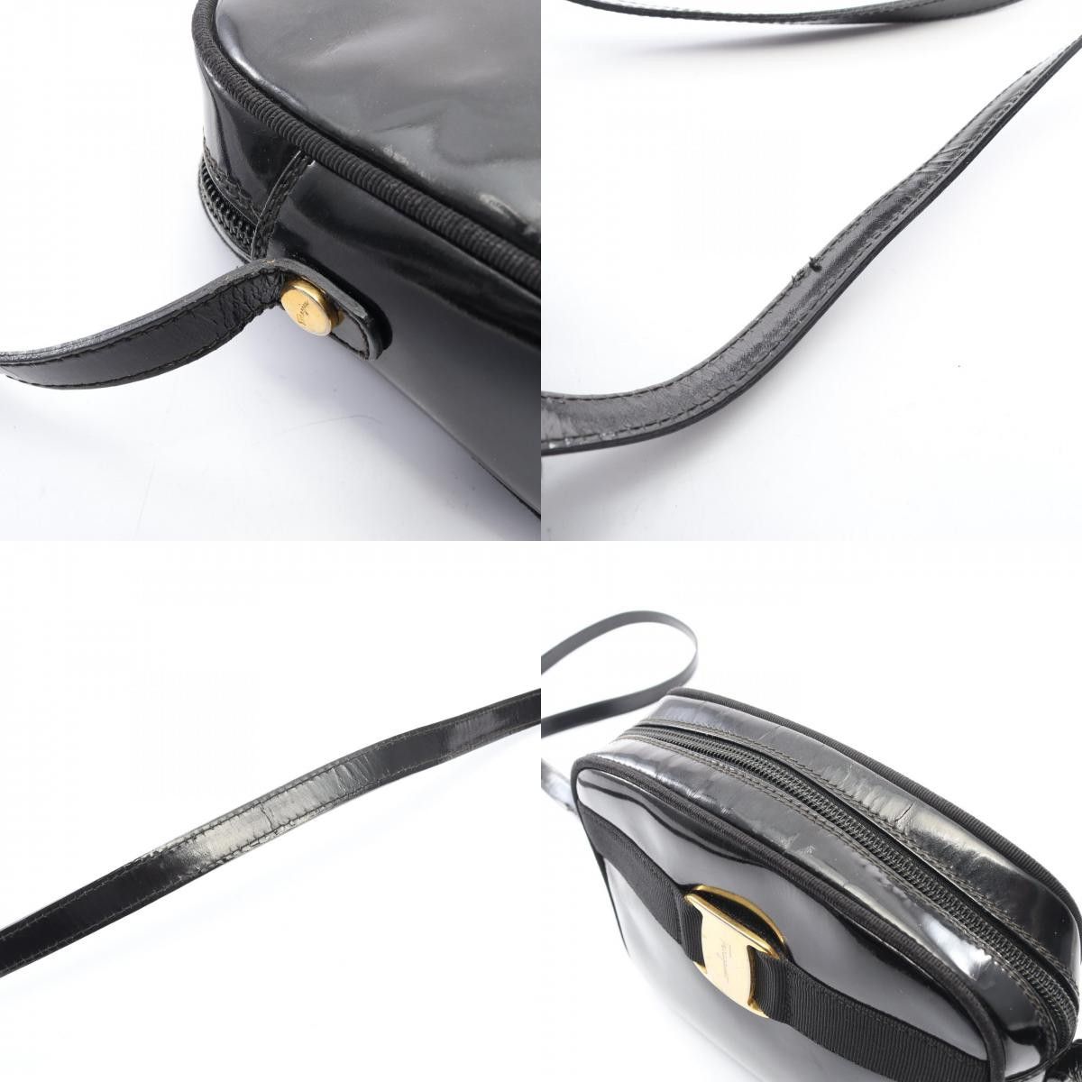 Salvatore Ferragamo Salvatore Ferragamo Salvatore Ferragamo Vara Ribbon Patent Leather Shoulder Bag Leather Shoulder Bag 213096 DUTY FREE for USA Size ONE SIZE - 9 Thumbnail