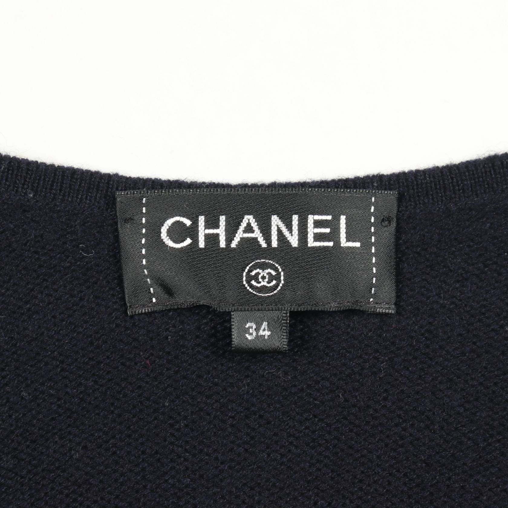 Chanel Chanel Chanel Coco Mark Button Cashmere Long Cardigan Textile Tops P55369K07271 DUTY FREE for USA Size ONE SIZE - 3 Thumbnail