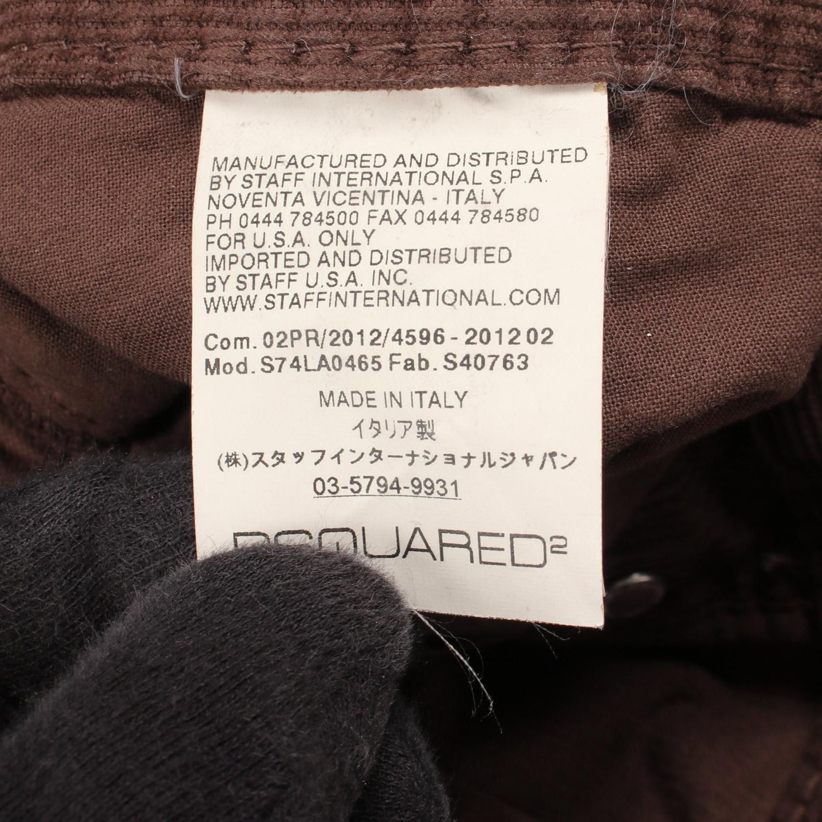 Dsquared2 Dsquared2 DSQUARED2 Corduroy Cotton Pants Textile Bottoms S74LA0465 DUTY FREE for USA Size ONE SIZE - 5 Thumbnail