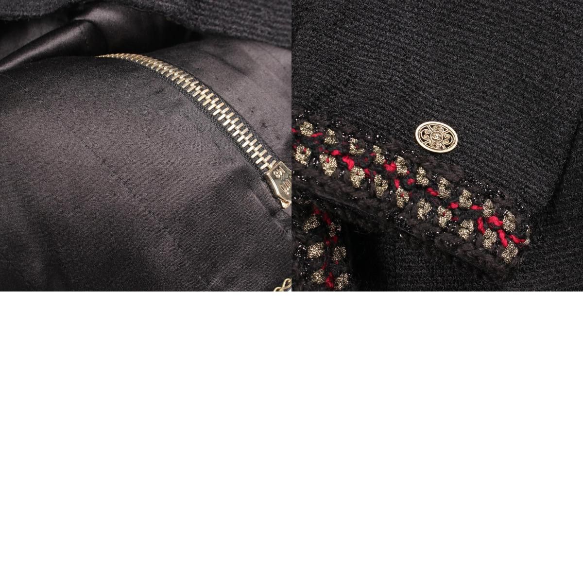 Chanel Chanel Chanel Coco Mark Button Wool Silk Outerwear Textile Outerwear P38750V25674 DUTY FREE for USA Size ONE SIZE - 10 Thumbnail