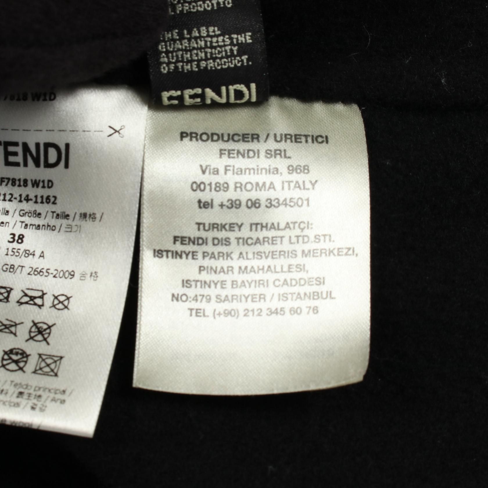 Fendi Fendi Fendi Wool Coat Textile Outerwear DUTY FREE for USA Size ONE SIZE - 4 Thumbnail