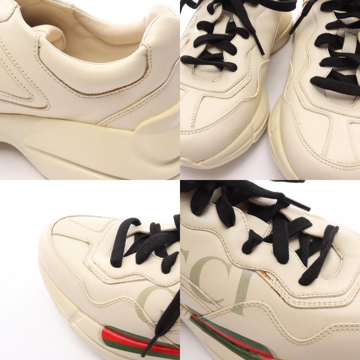 Gucci Gucci Gucci Vintage Logo Leather Sneakers Leather Shoes 500877 DUTY FREE for USA Size ONE SIZE - 9 Thumbnail