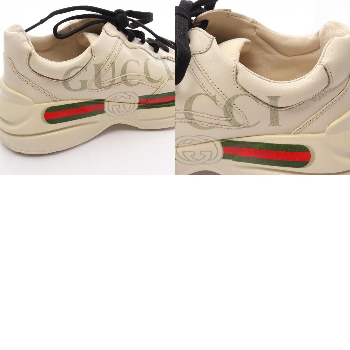 Gucci Gucci Gucci Vintage Logo Leather Sneakers Leather Shoes 500877 DUTY FREE for USA Size ONE SIZE - 10 Thumbnail