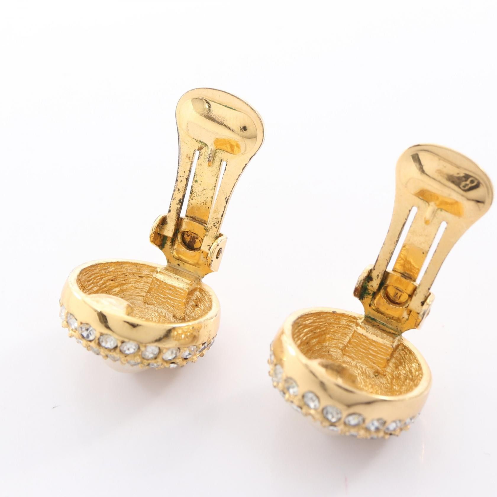 Dior Dior Christian Dior Pearl Crystal Earrings Metal Earrings DUTY FREE for USA Size ONE SIZE - 7 Thumbnail