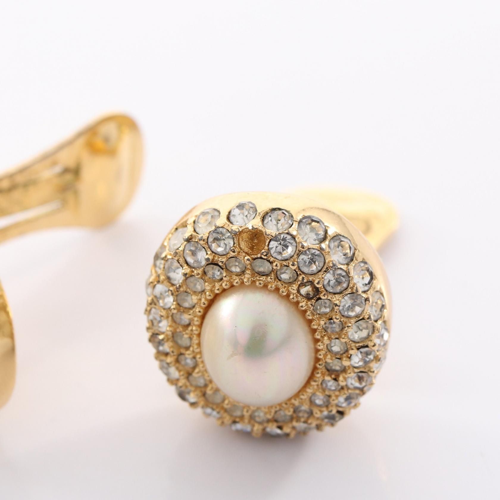 Dior Dior Christian Dior Pearl Crystal Earrings Metal Earrings DUTY FREE for USA Size ONE SIZE - 5 Thumbnail