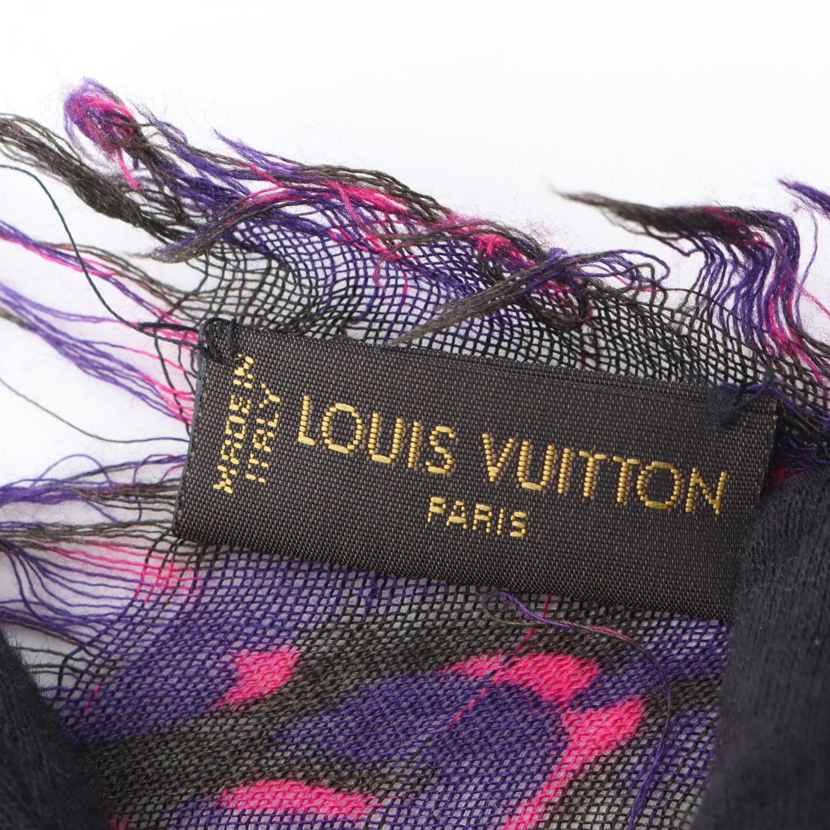 Louis Vuitton Louis Vuitton Louis Vuitton Silk Cashmere Stole Textile Shawl DUTY FREE for USA Size ONE SIZE - 2 Thumbnail