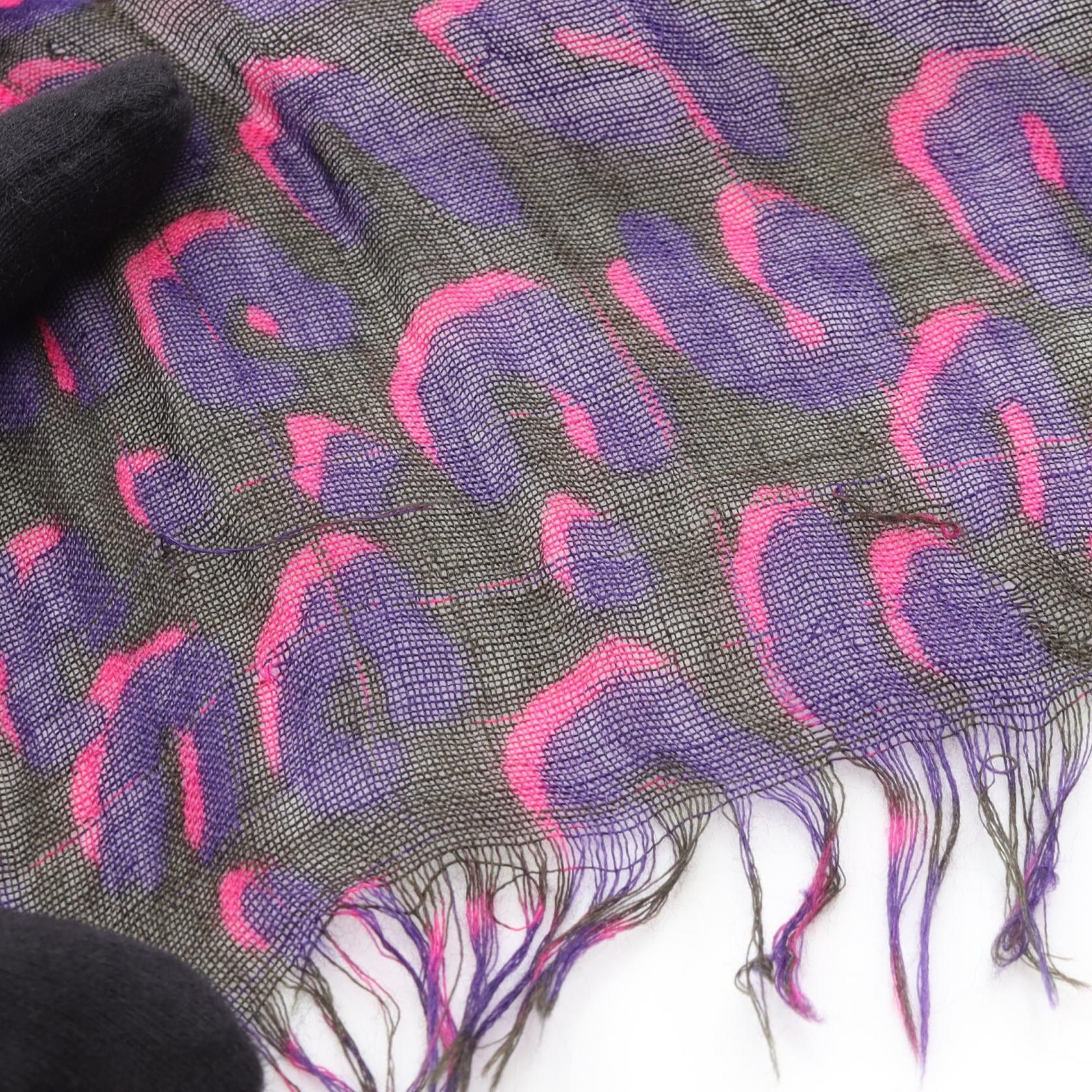 Louis Vuitton Louis Vuitton Louis Vuitton Silk Cashmere Stole Textile Shawl DUTY FREE for USA Size ONE SIZE - 5 Thumbnail