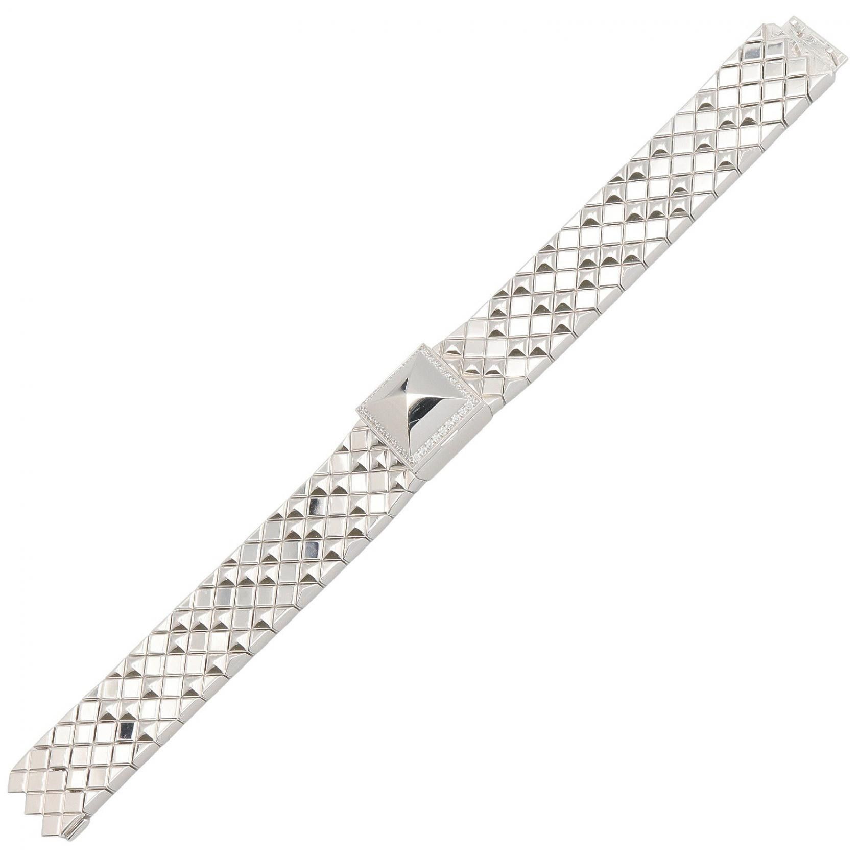 Hermes Hermes Hermes Medor Mini Au750 White Gold Diamond Watch Precious Metal Quartz ME7.192 DUTY FREE for USA Size ONE SIZE - 5 Thumbnail