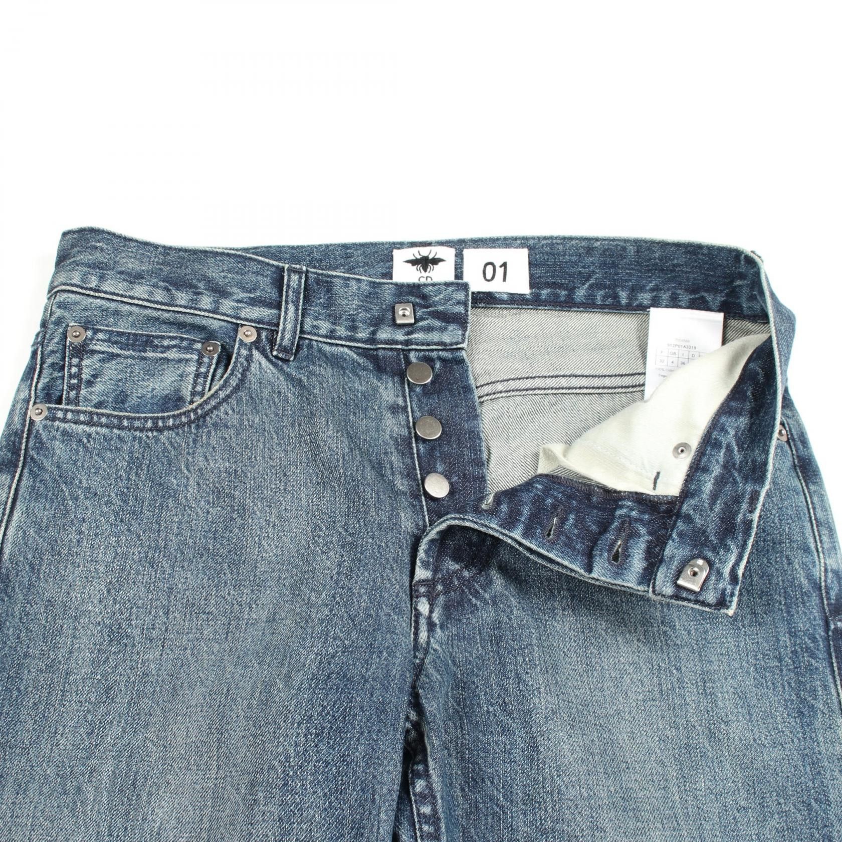 Dior Dior Christian Dior Cutoff Boyfriend Denim Pants Textile Jeans 912P01A3319 DUTY FREE for USA Size ONE SIZE - 5 Thumbnail