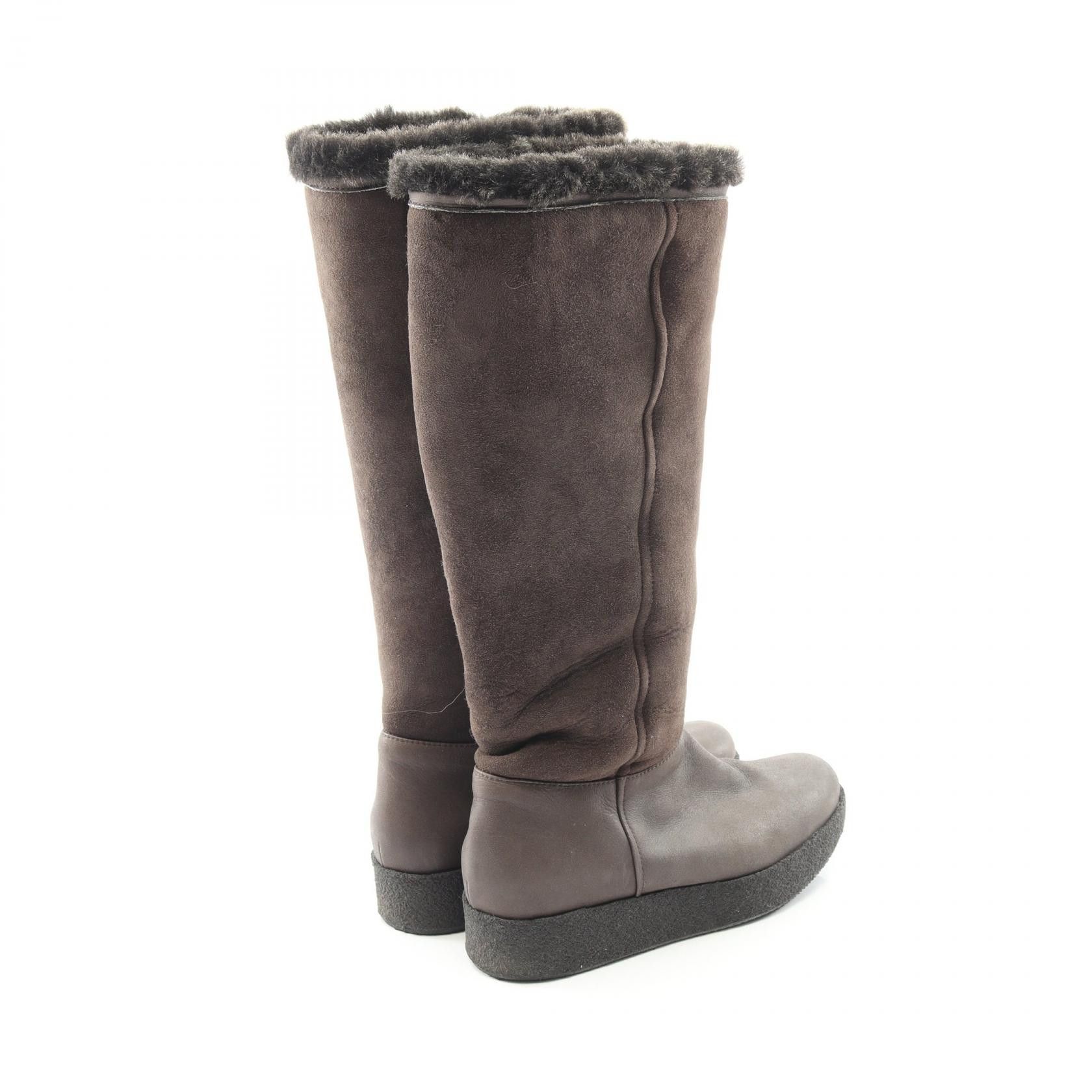 Giorgio Armani Giorgio Armani Giorgio Armani Shearling Long Boots Fur Shoes DUTY FREE for USA Size ONE SIZE - 2 Thumbnail