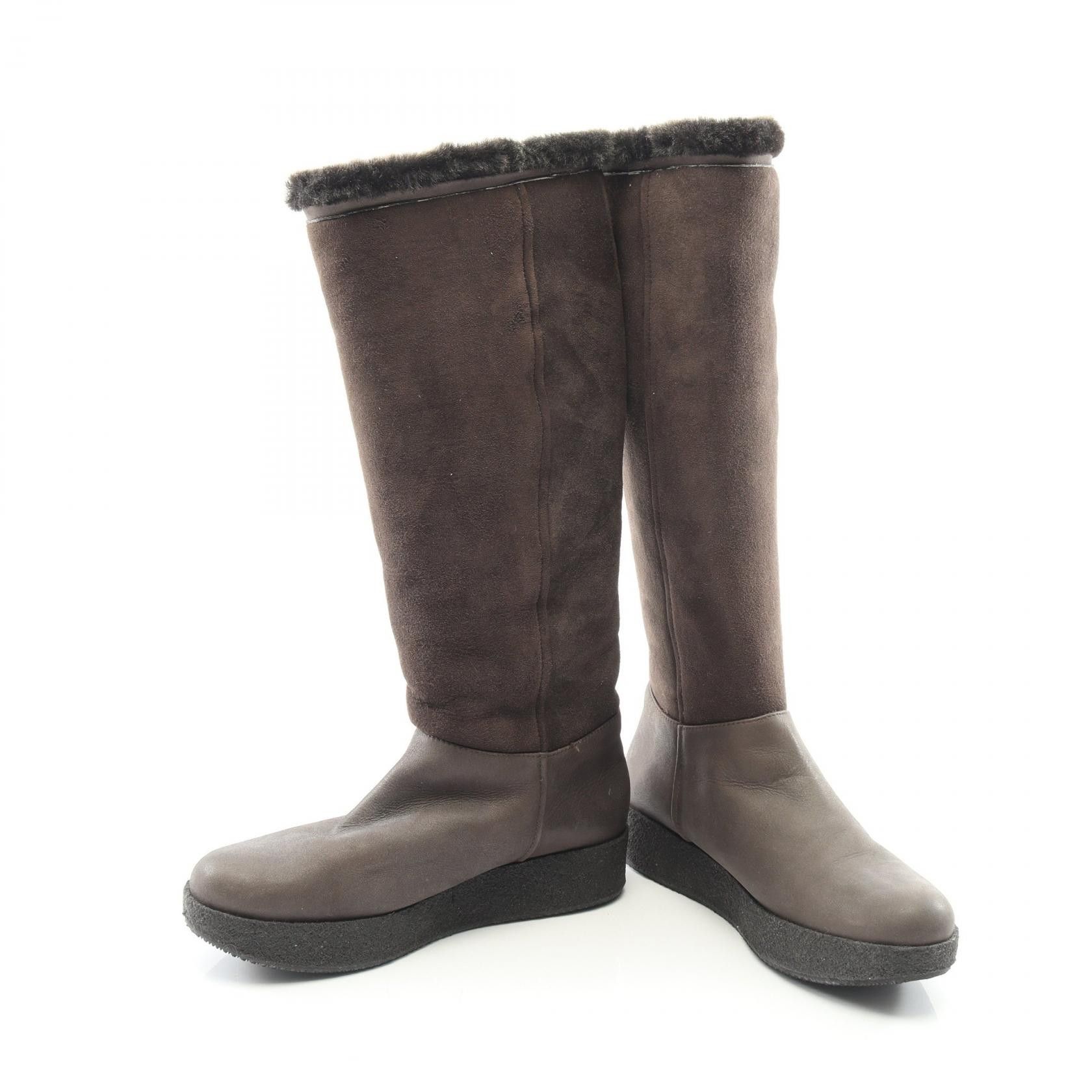 Giorgio Armani Giorgio Armani Giorgio Armani Shearling Long Boots Fur Shoes DUTY FREE for USA Size ONE SIZE - 3 Thumbnail