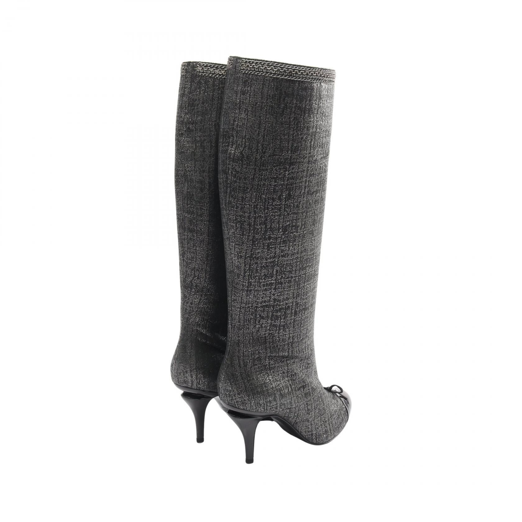 Chanel Chanel Chanel Coco Mark Patent Leather Fabric Boots Leather Shoes DUTY FREE for USA Size ONE SIZE - 2 Thumbnail