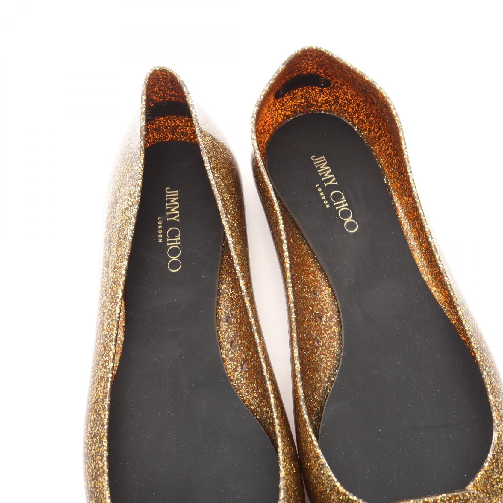 Jimmy Choo Jimmy Choo Jimmy Choo Glitter Rubber Flats Plastic / Synthetic Shoes DUTY FREE for USA Size ONE SIZE - 9 Thumbnail