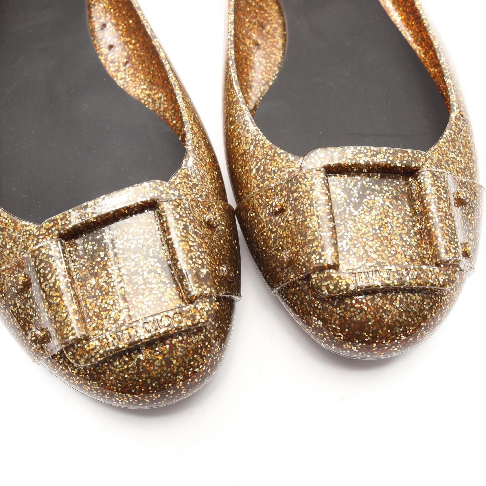 Jimmy Choo Jimmy Choo Jimmy Choo Glitter Rubber Flats Plastic / Synthetic Shoes DUTY FREE for USA Size ONE SIZE - 10 Thumbnail
