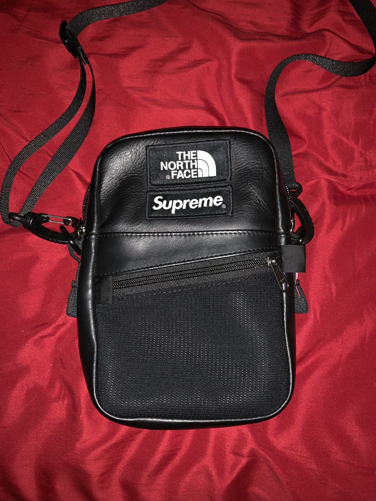 Supreme the north face leather shoulder bag online