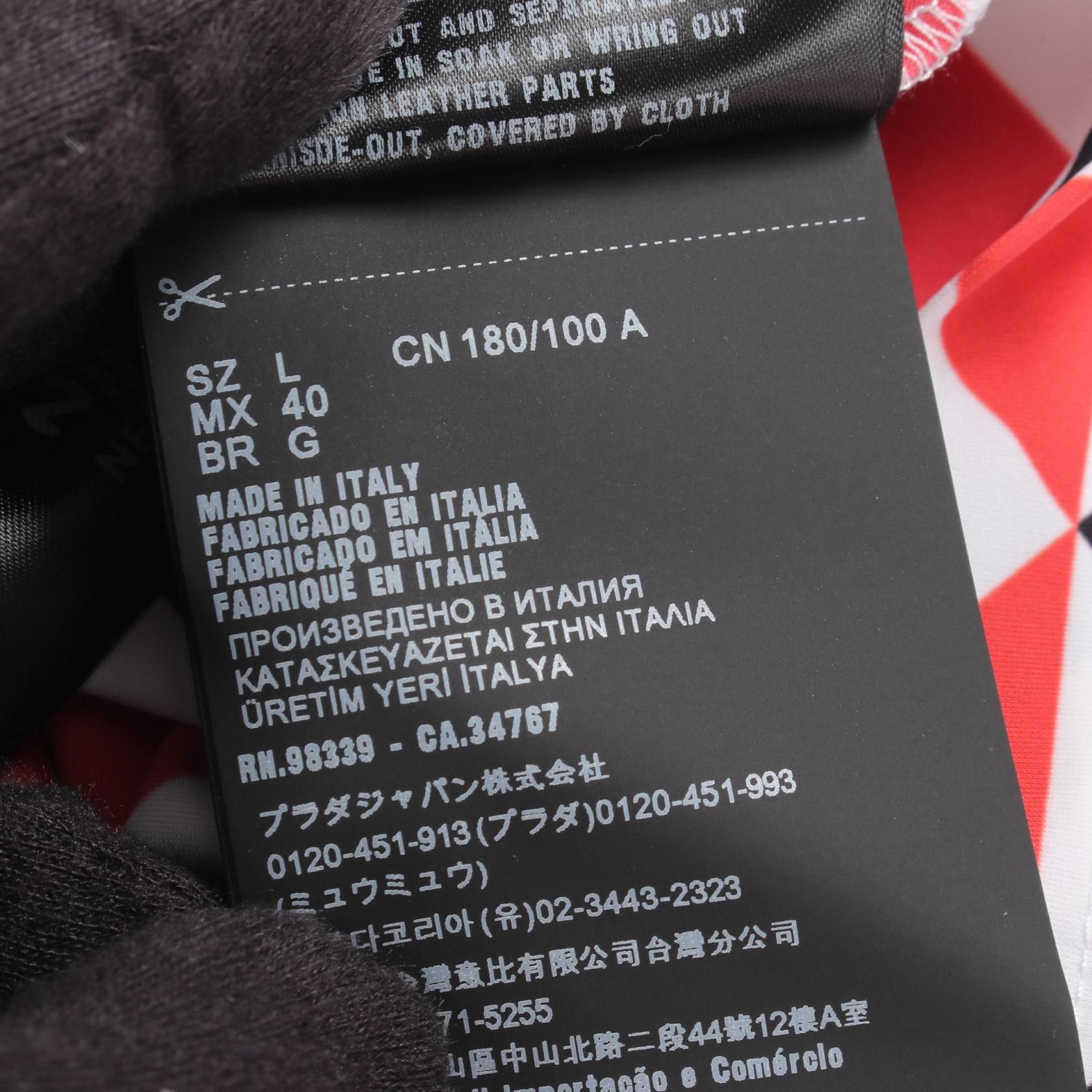 Prada Prada Prada Geometric Stretch Nylon Top Textile Tops UJL188 DUTY FREE for USA Size ONE SIZE - 5 Thumbnail
