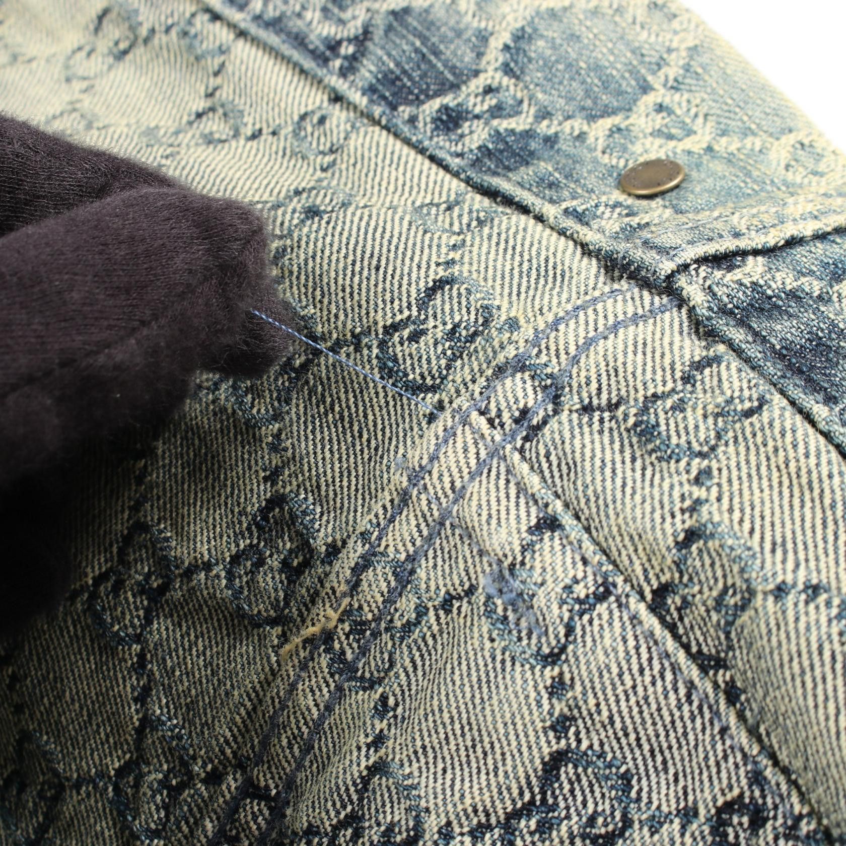 Gucci Gucci Gucci GG Jacquard Cotton Denim Jacket Textile Outerwear DUTY FREE for USA Size ONE SIZE - 7 Thumbnail