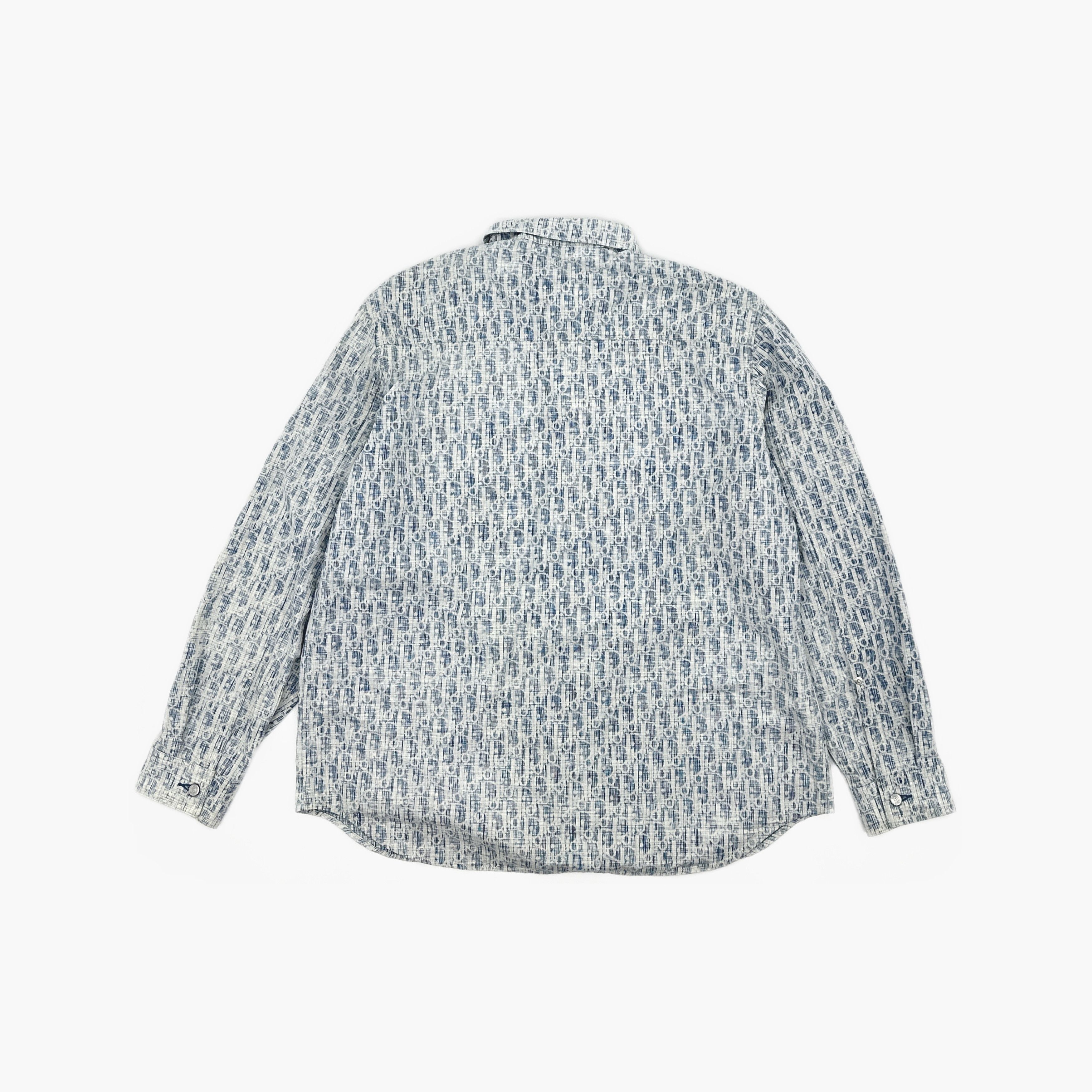 Dior Dior Oblique Pattern Denim Shirt 43 Size US L / EU 52-54 / 3 - 2 Thumbnail