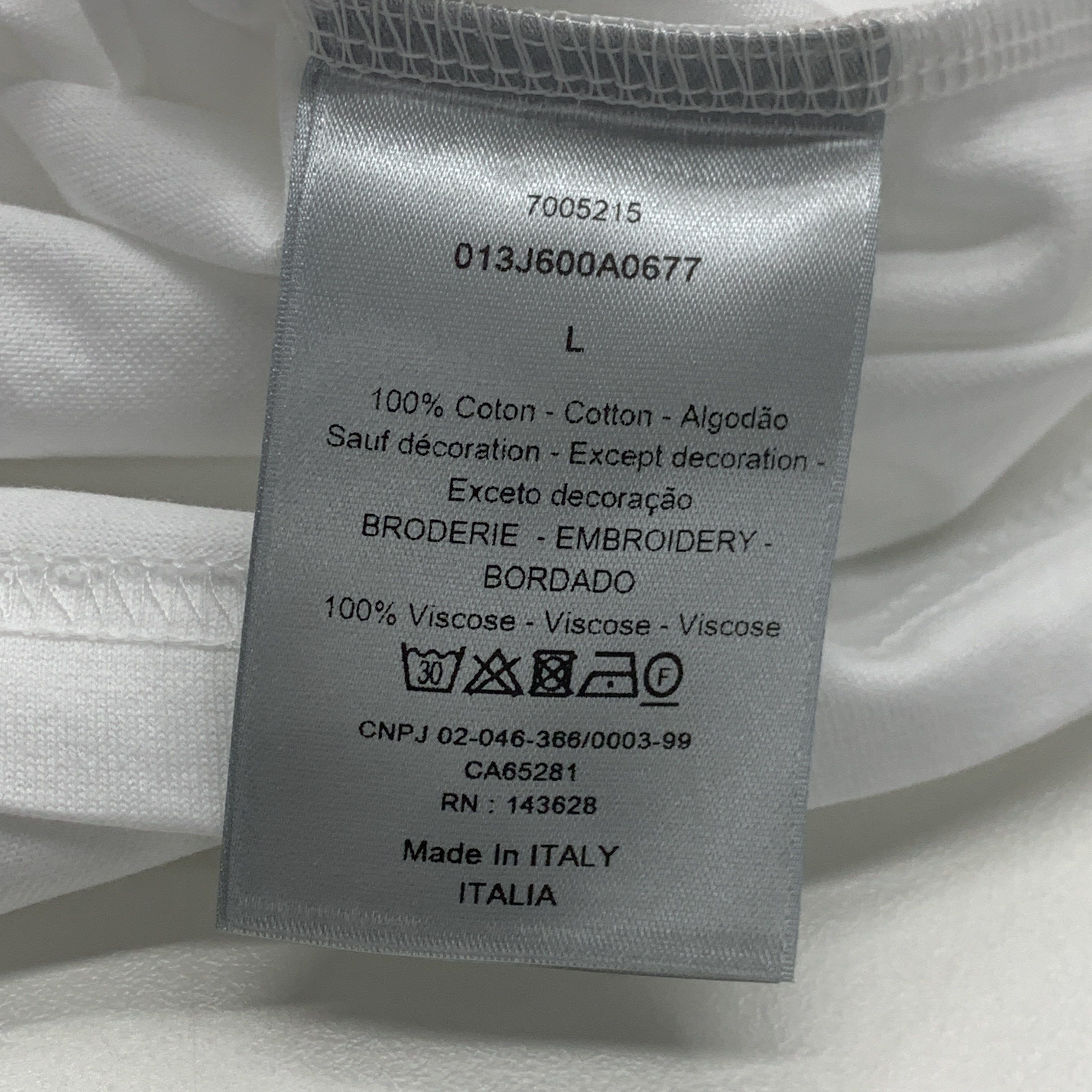 Dior Dior CD Icon Logo Embroidered T-Shirt Size L Size US L / EU 52-54 / 3 - 5 Thumbnail