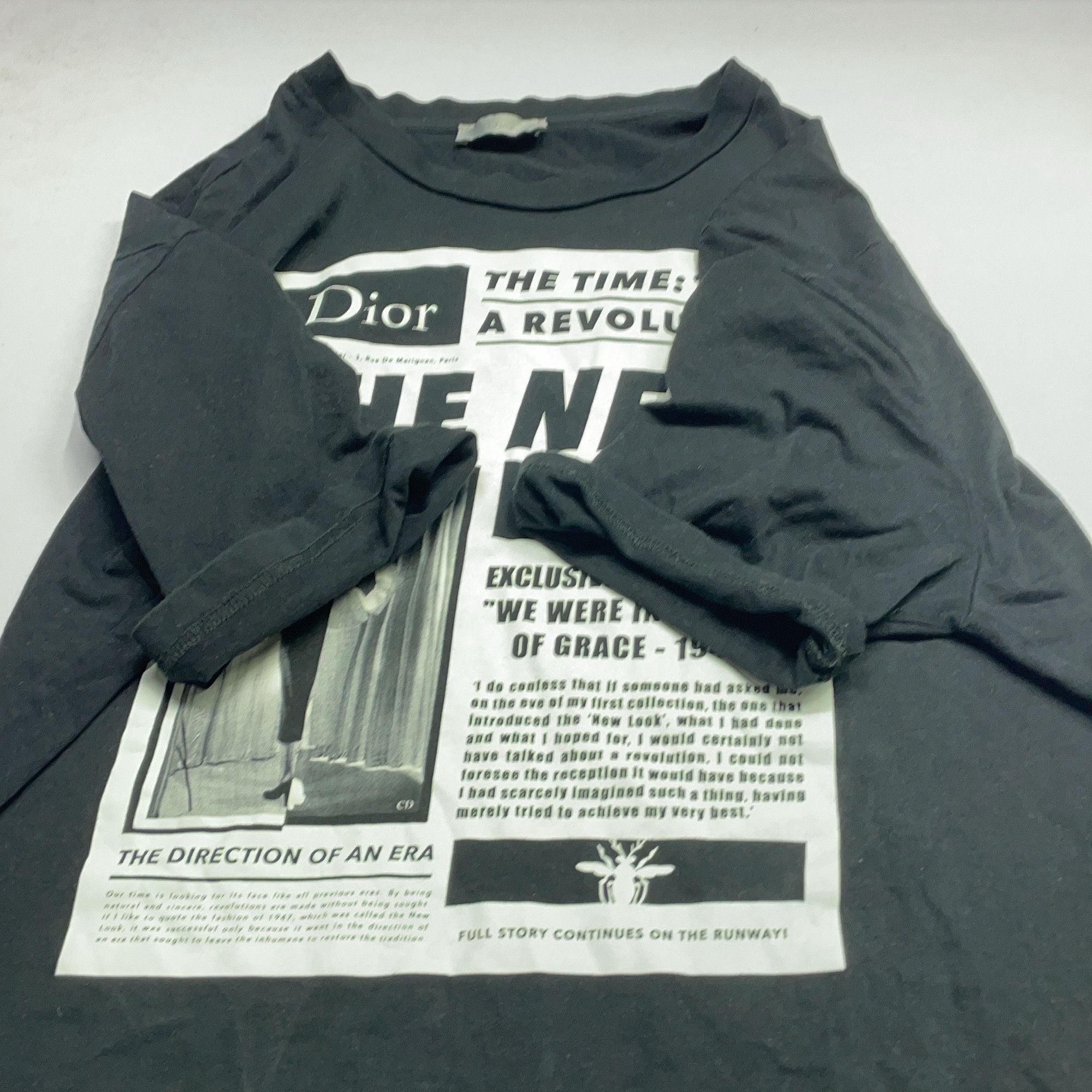 Dior Dior Newspaper Print T-Shirt Size S Size US S / EU 44-46 / 1 - 7 Thumbnail
