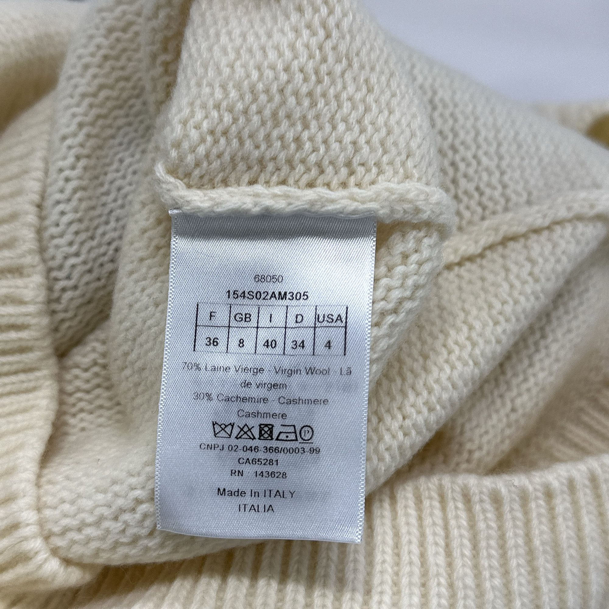 Dior Dior Logo Sailor Collar Cashmere Sweater 36 Size XS / US 0-2 / IT 36-38 - 4 Thumbnail