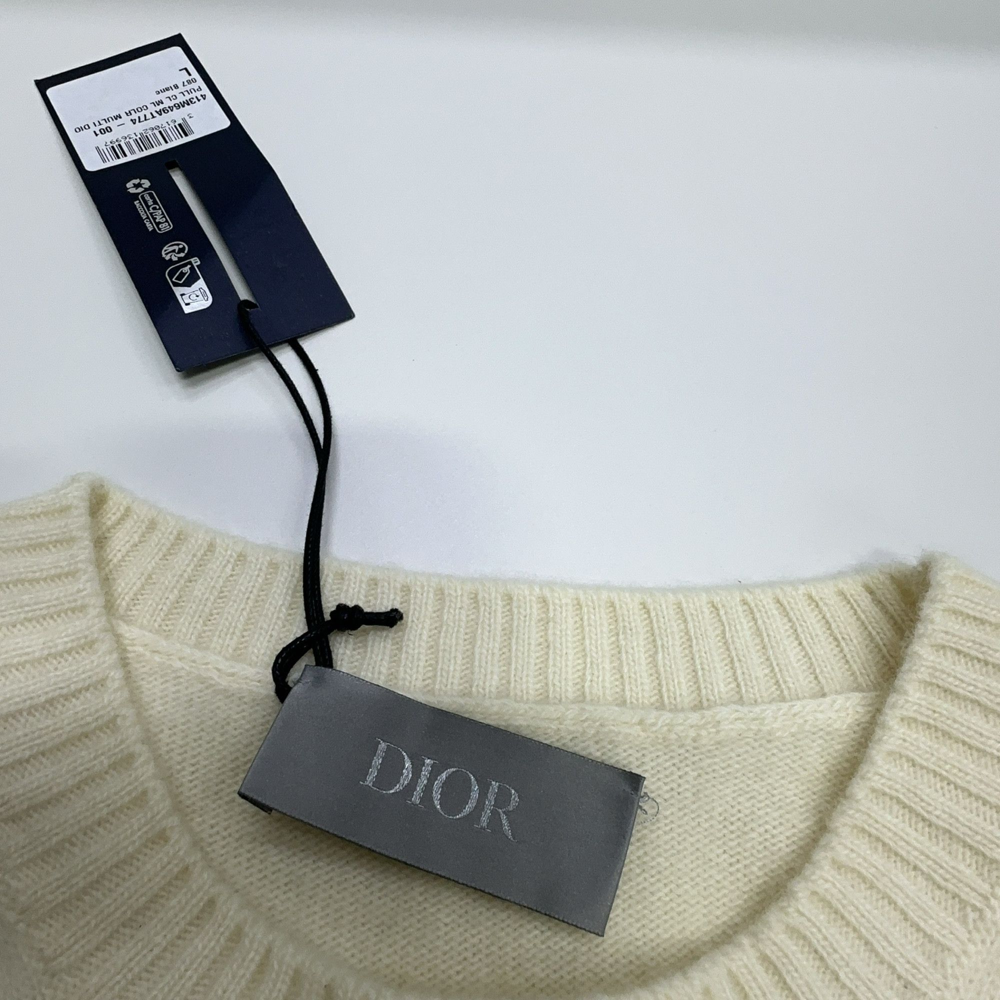Dior Dior Multi-color Logo Embroidery Sweater Size L Size US L / EU 52-54 / 3 - 3 Thumbnail