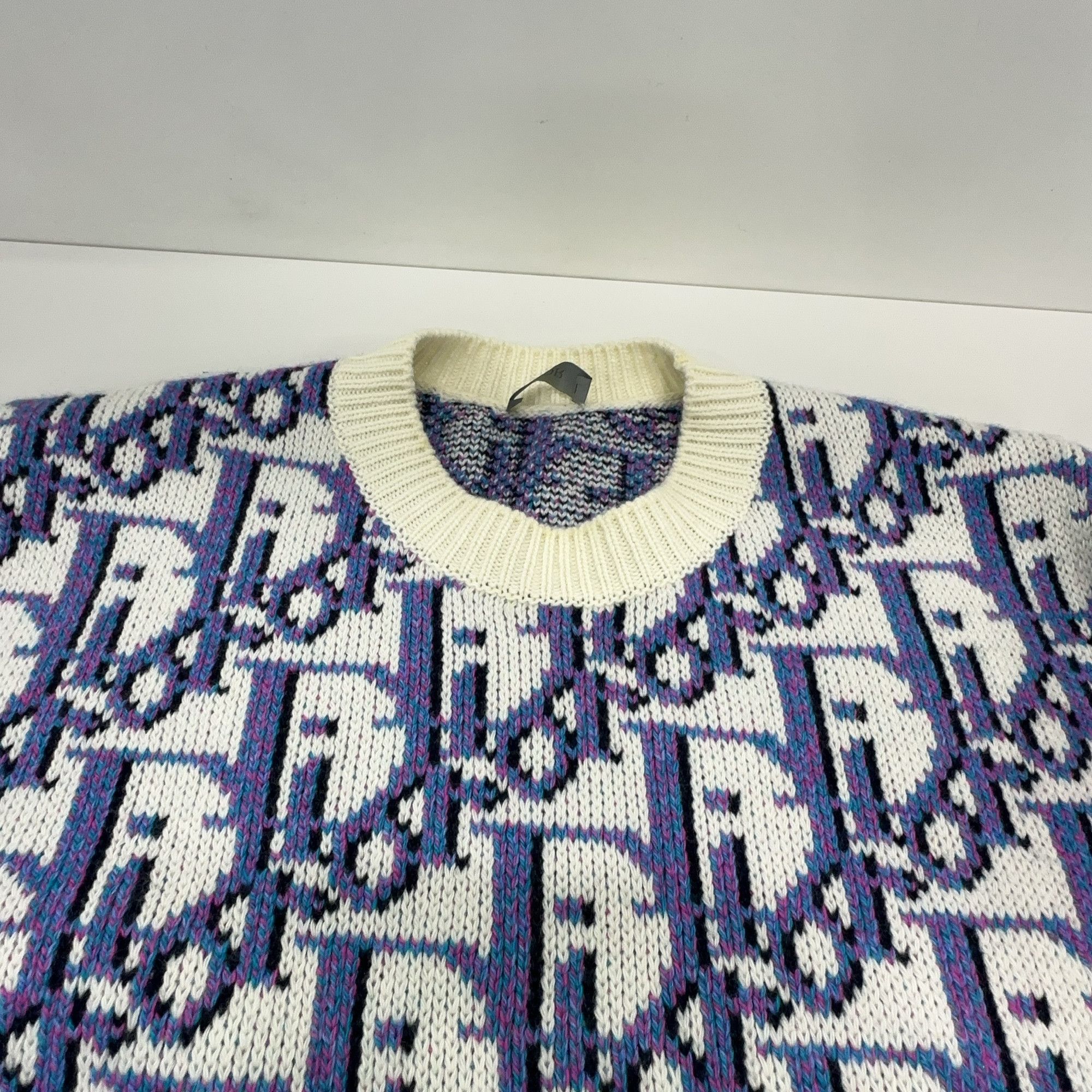 Dior Dior x Stussy Oblique Monogram Knit Sweater Size L Size US L / EU 52-54 / 3 - 6 Thumbnail