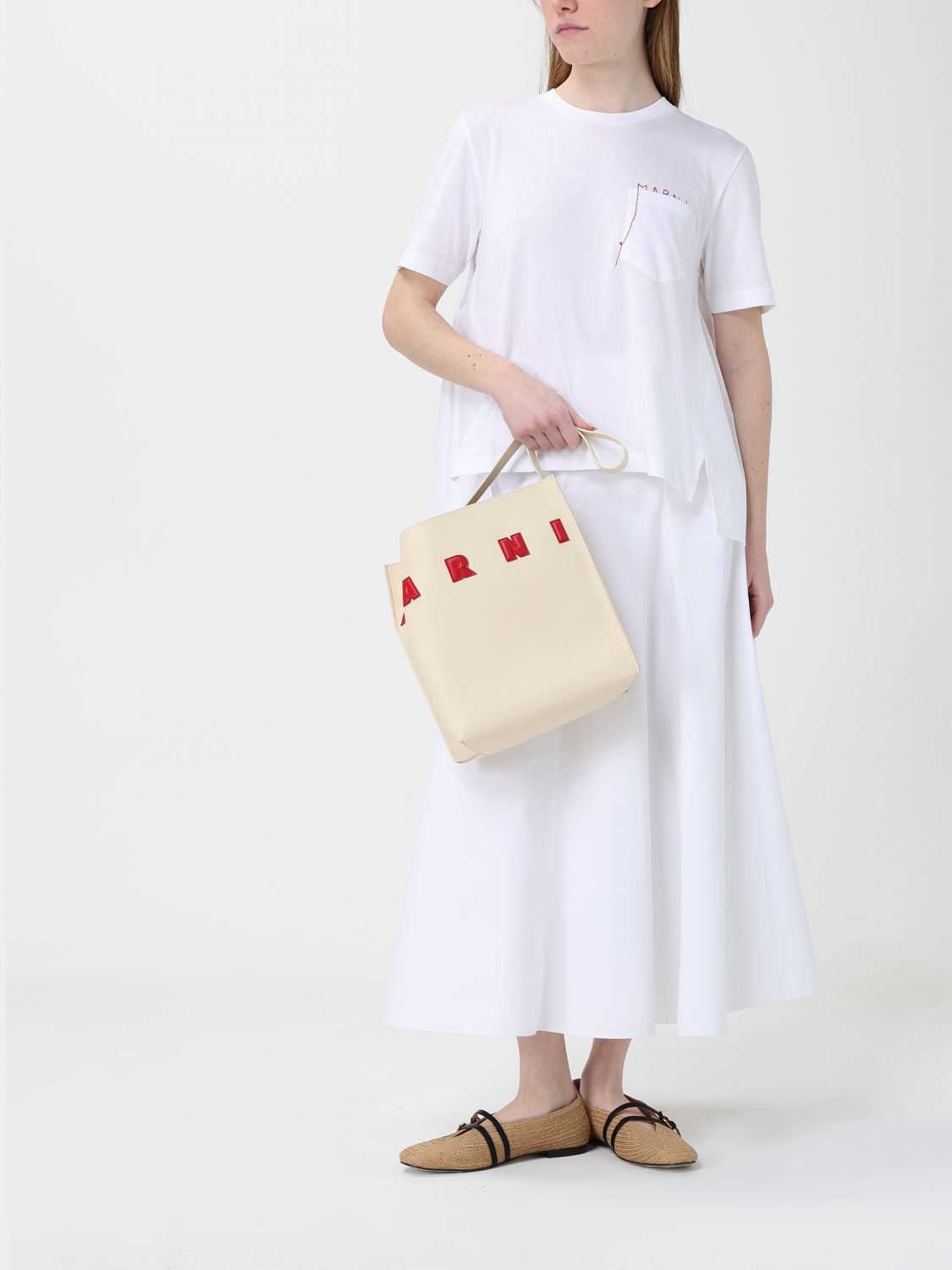 Marni Marni T-Shirt Woman White Size XS / US 0-2 / IT 36-38 - 2 Thumbnail