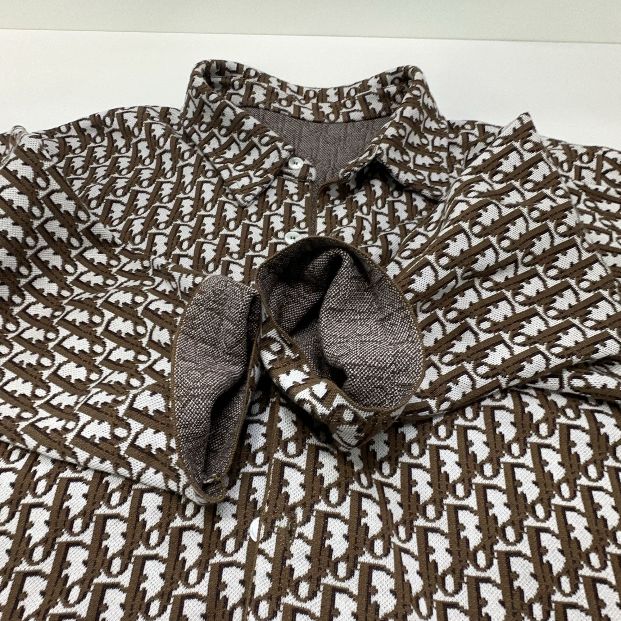 Dior Dior Oblique Monogram Button Up Shirt Size L Size US L / EU 52-54 / 3 - 8 Thumbnail