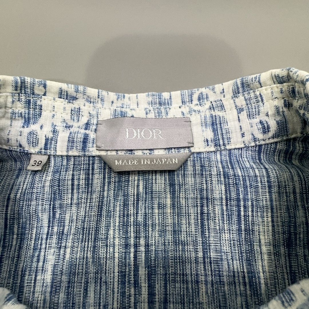 Dior Dior Oblique Kasuri Cotton Denim Shirt Size 39 Size US M / EU 48-50 / 2 - 3 Thumbnail