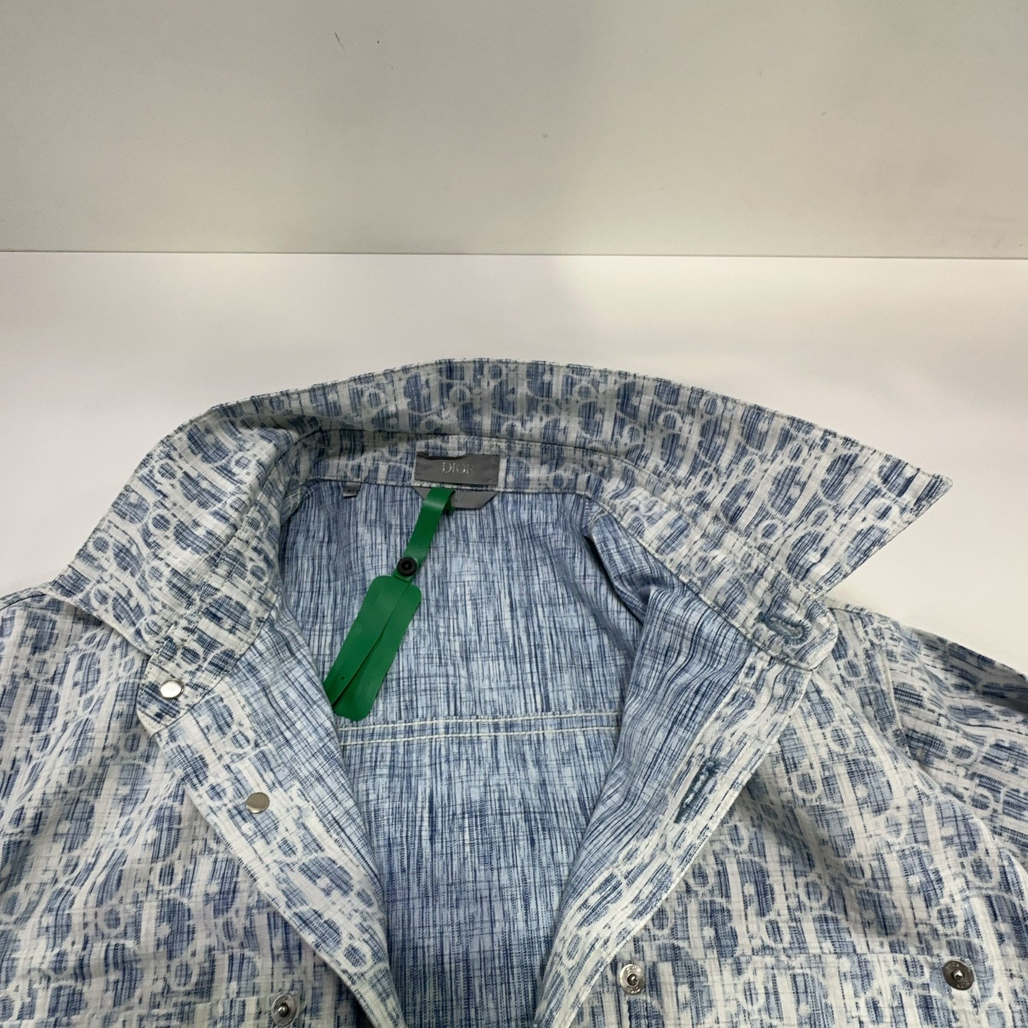 Dior Dior Oblique Kasuri Denim Shirt Size 41 Size US L / EU 52-54 / 3 - 5 Thumbnail