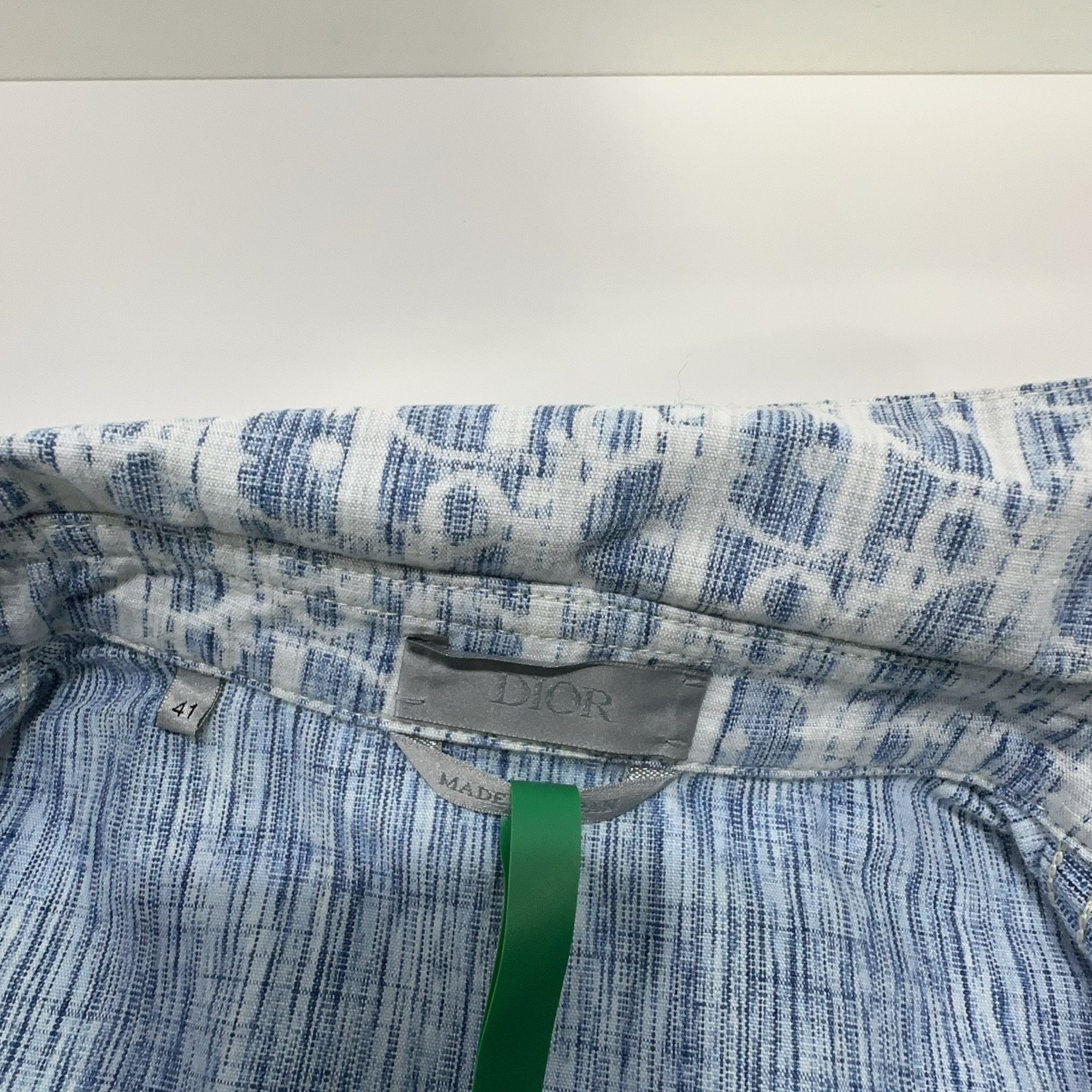 Dior Dior Oblique Kasuri Denim Shirt Size 41 Size US L / EU 52-54 / 3 - 4 Thumbnail