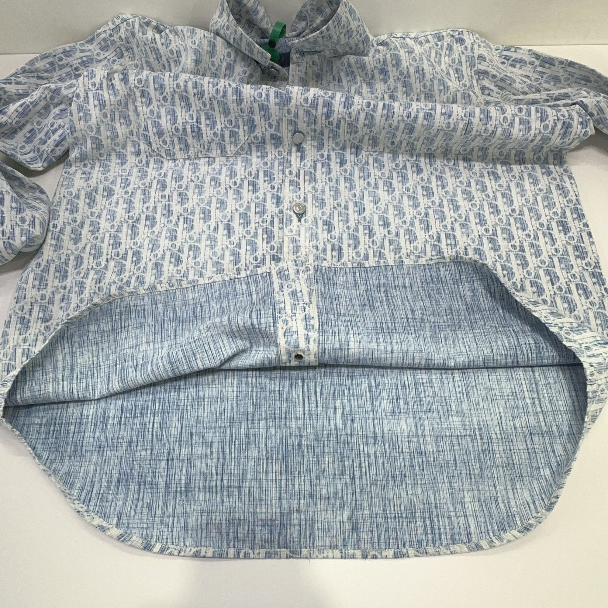 Dior Dior Oblique Kasuri Denim Shirt Size 41 Size US L / EU 52-54 / 3 - 7 Thumbnail