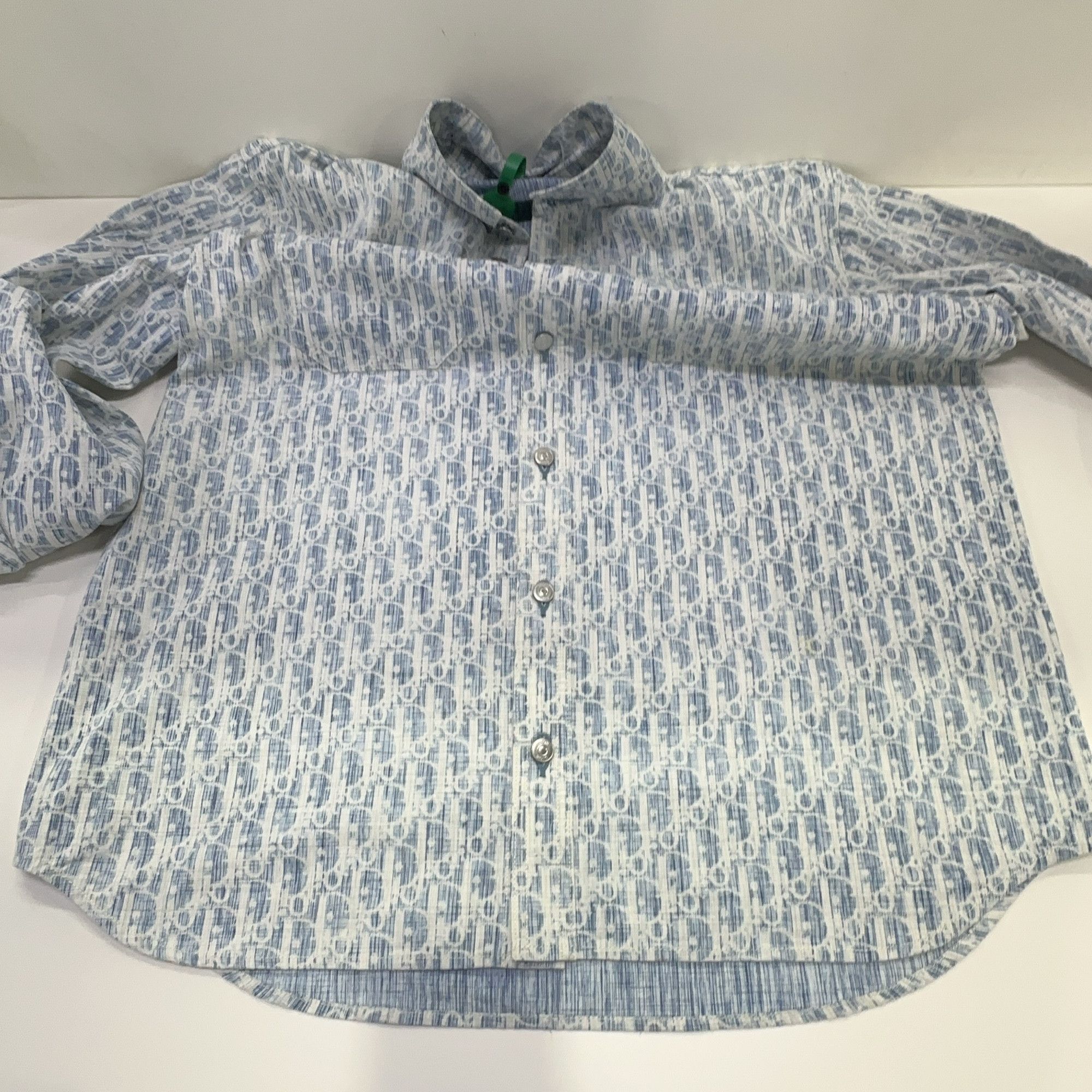 Dior Dior Oblique Kasuri Denim Shirt Size 41 Size US L / EU 52-54 / 3 - 6 Thumbnail