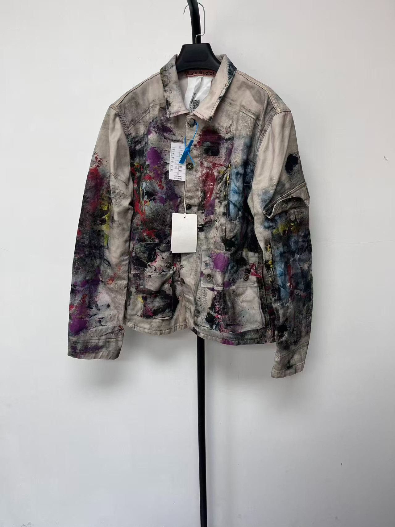 Acne Studios Acne Studios Painted Tie-Dye Denim Jacket 48 Size US M / EU 48-50 / 2 - 2 Thumbnail