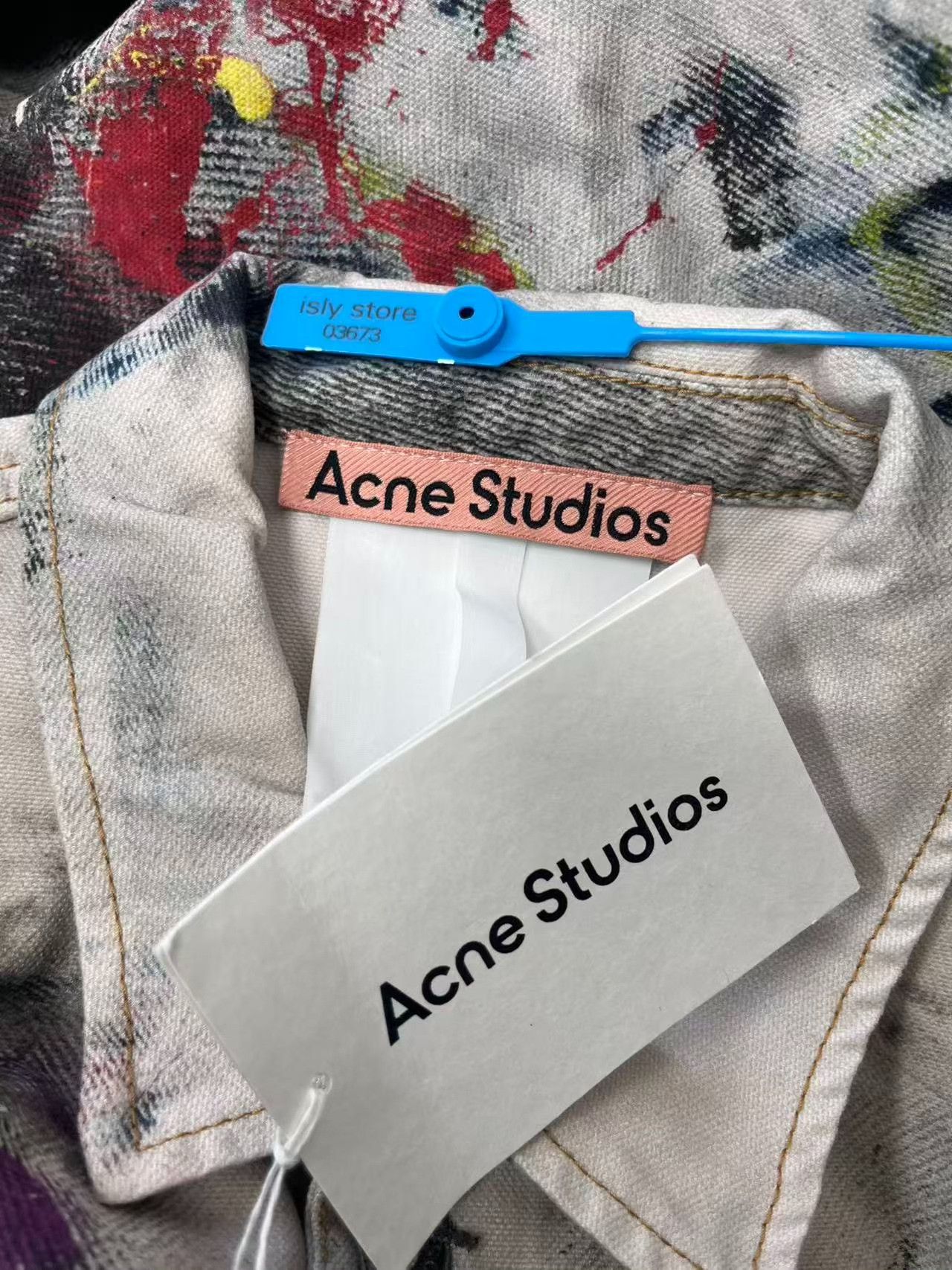 Acne Studios Acne Studios Painted Tie-Dye Denim Jacket 48 Size US M / EU 48-50 / 2 - 8 Thumbnail